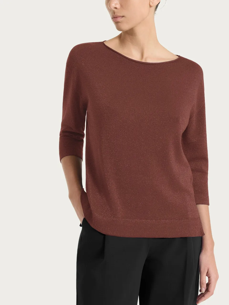 Ragno Maglia barchetta Lurex Summertime donna Cappuccino