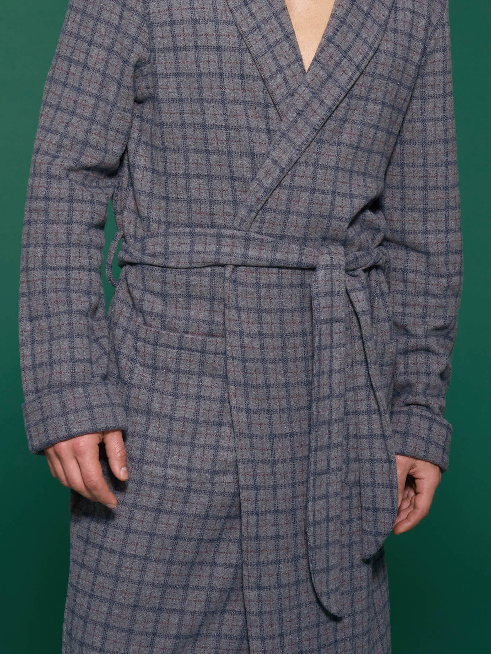 Ragno Cotton Eco Pile Vestaglia lunga Fant.Grigio Mel. calda