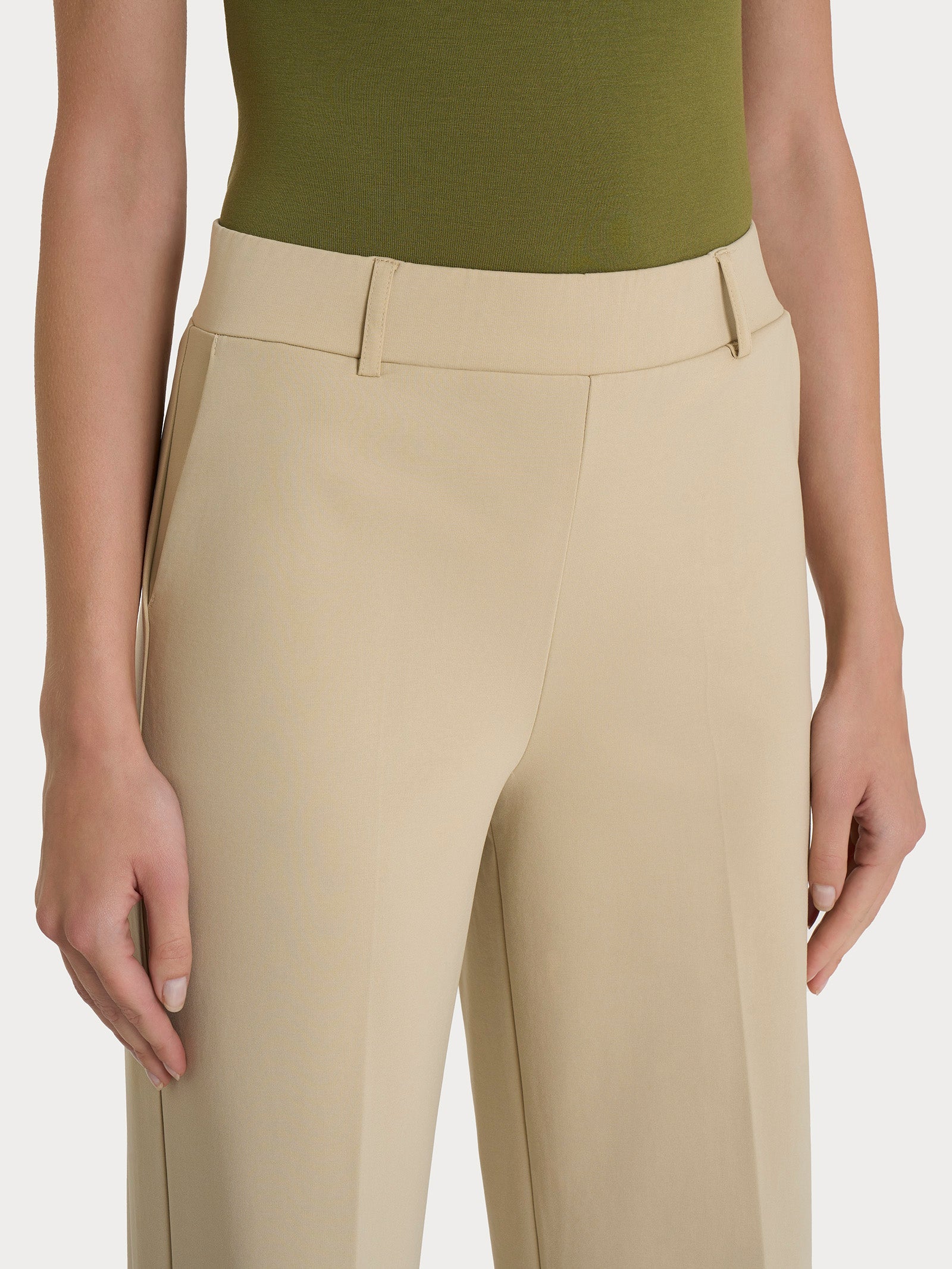 Ragno Compact Light pantalone ampio Irish Cream con tasche