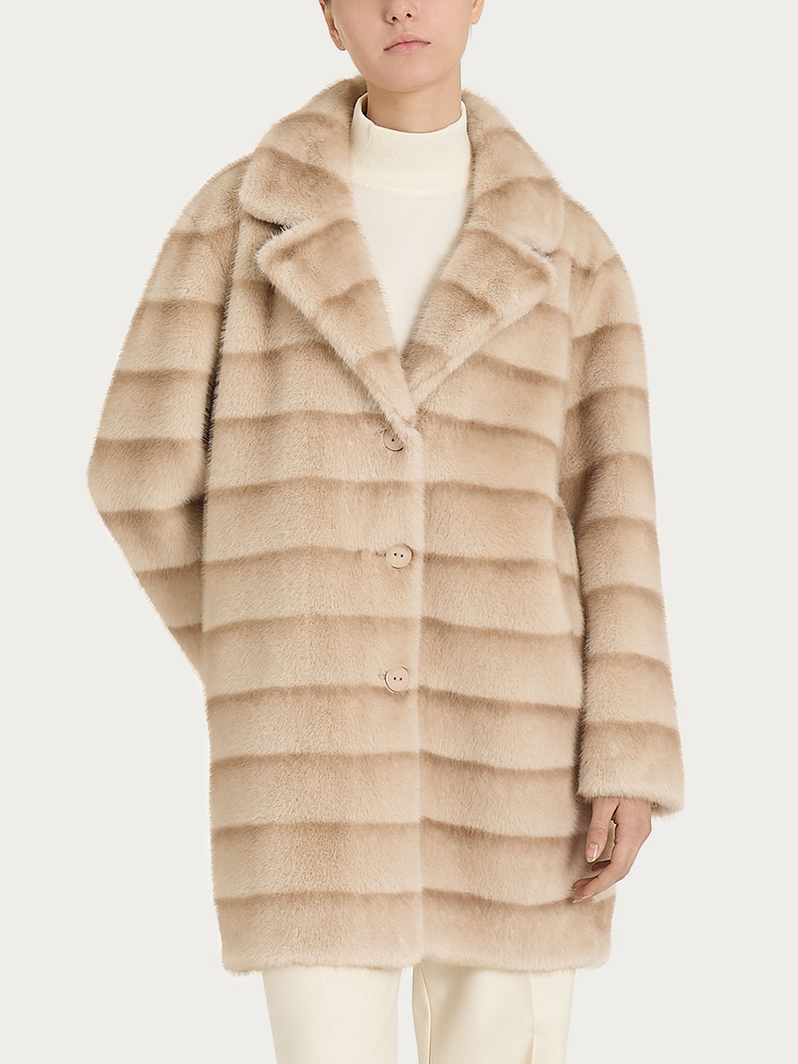 Ragno Comfort Cappotto double-face champignon revers