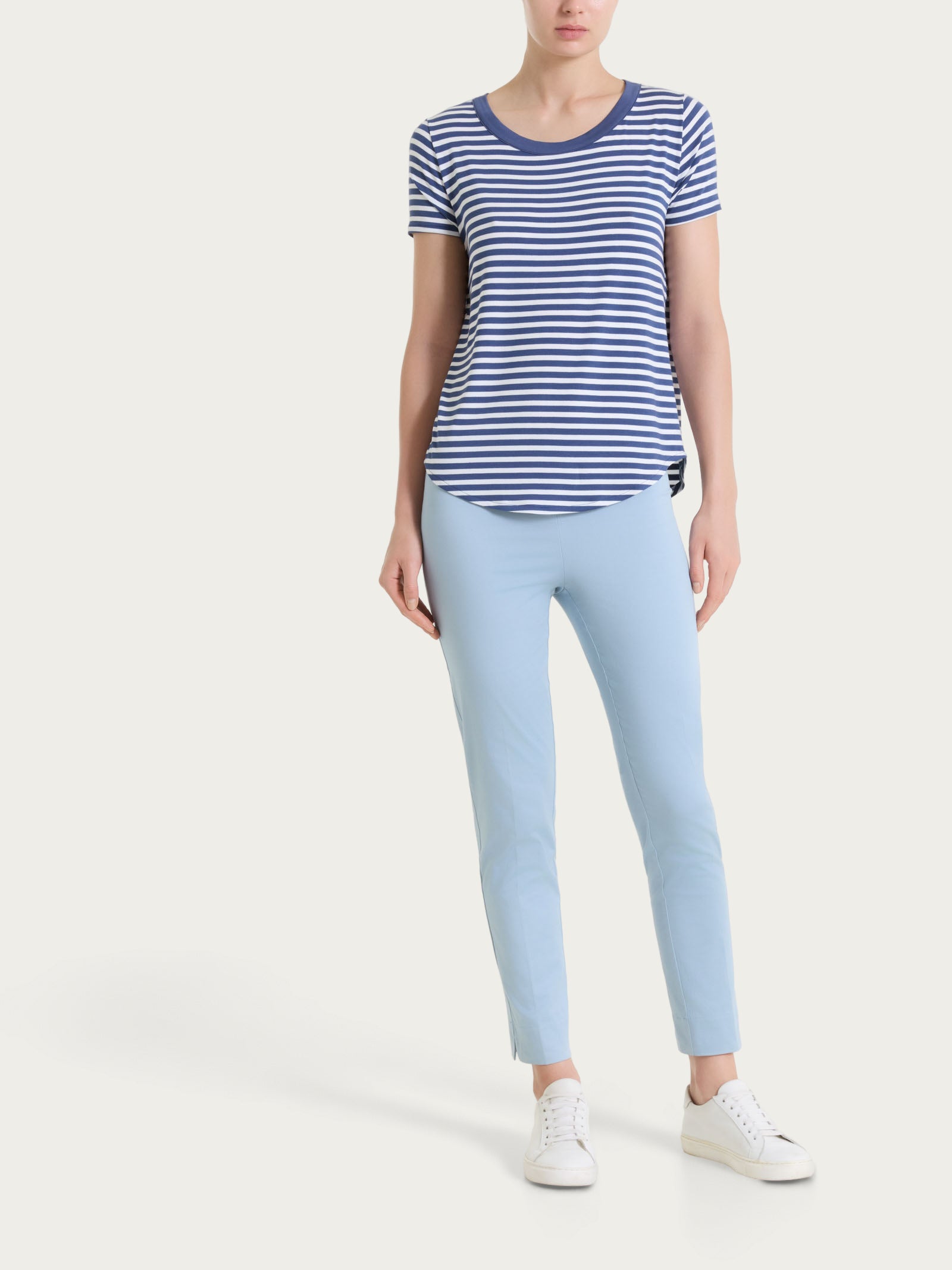 Ragno Satin Power Pantaloni Capri Dusty Blue skinny