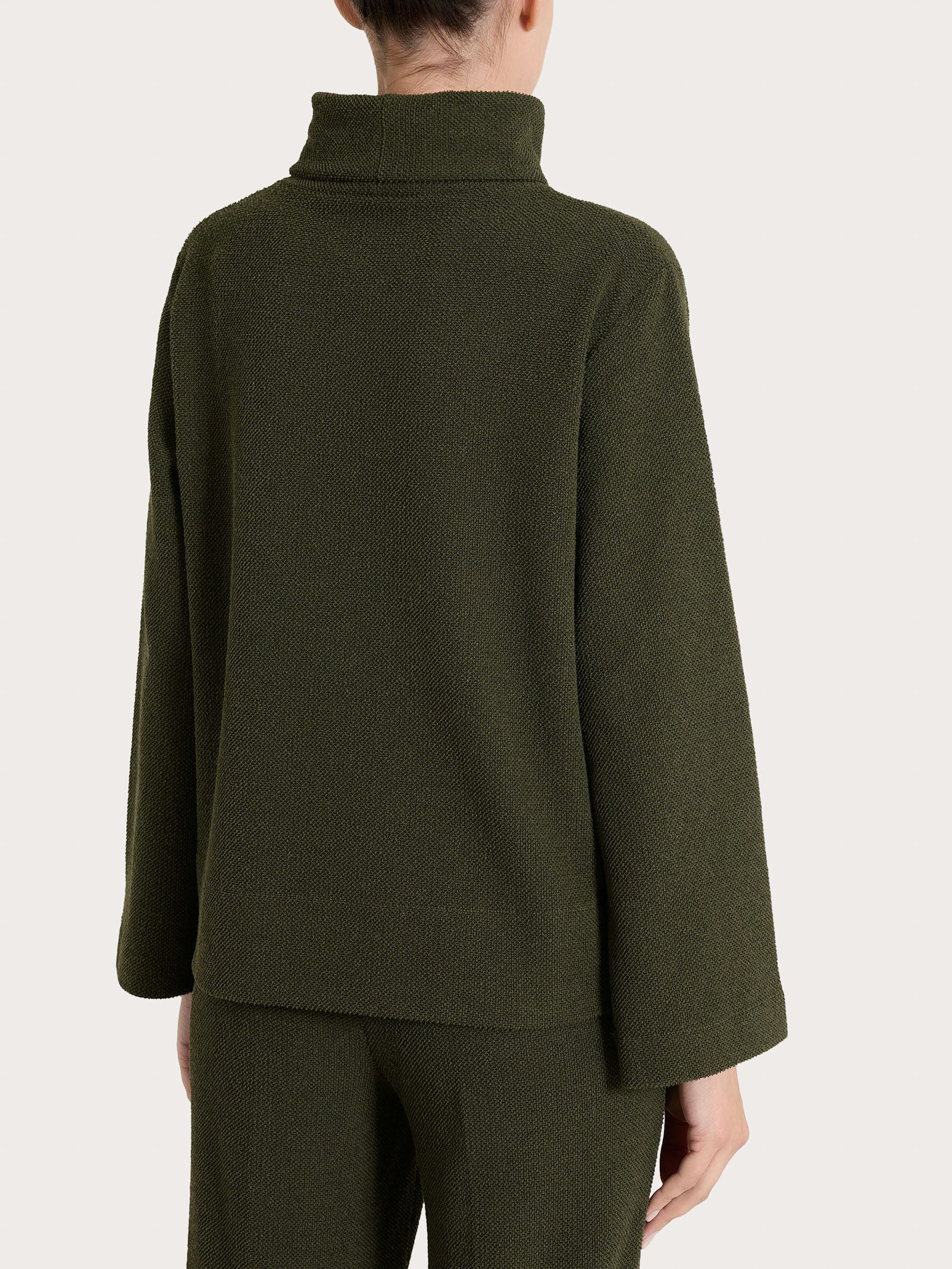 Ragno Felpa Collo Ciambella Japanese Fleece Verde Dark Olive