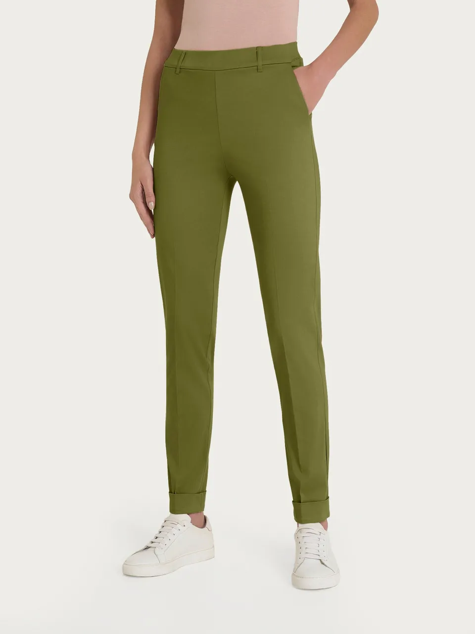 Ragno Satin Power Chino pantalone sphagnum slim