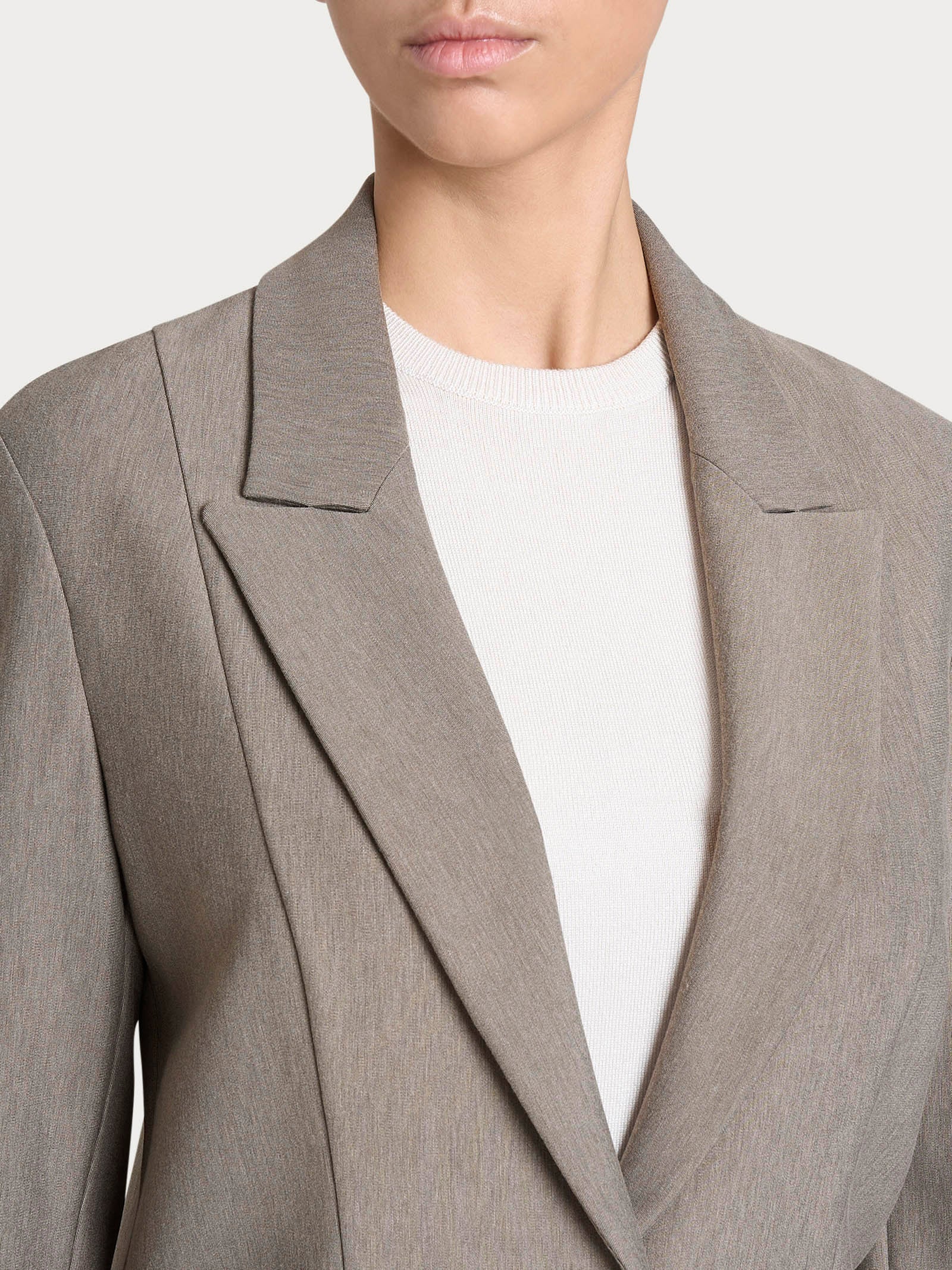 Ragno Blazer Over Compact Glace Melange grigio elasticizzato