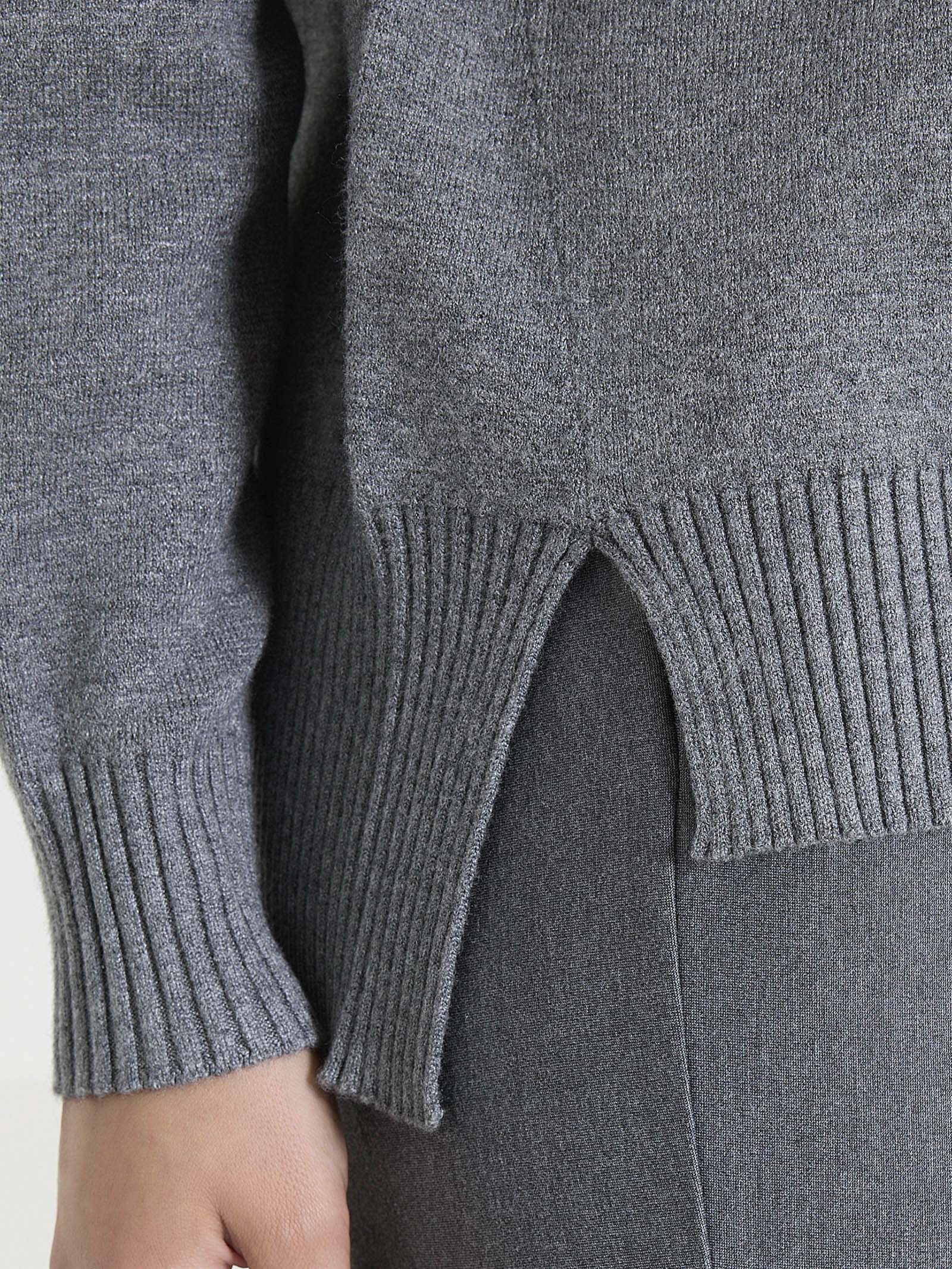 Ragno Super Soft Cardigan Collo Alto Maglia Ferro Mel.