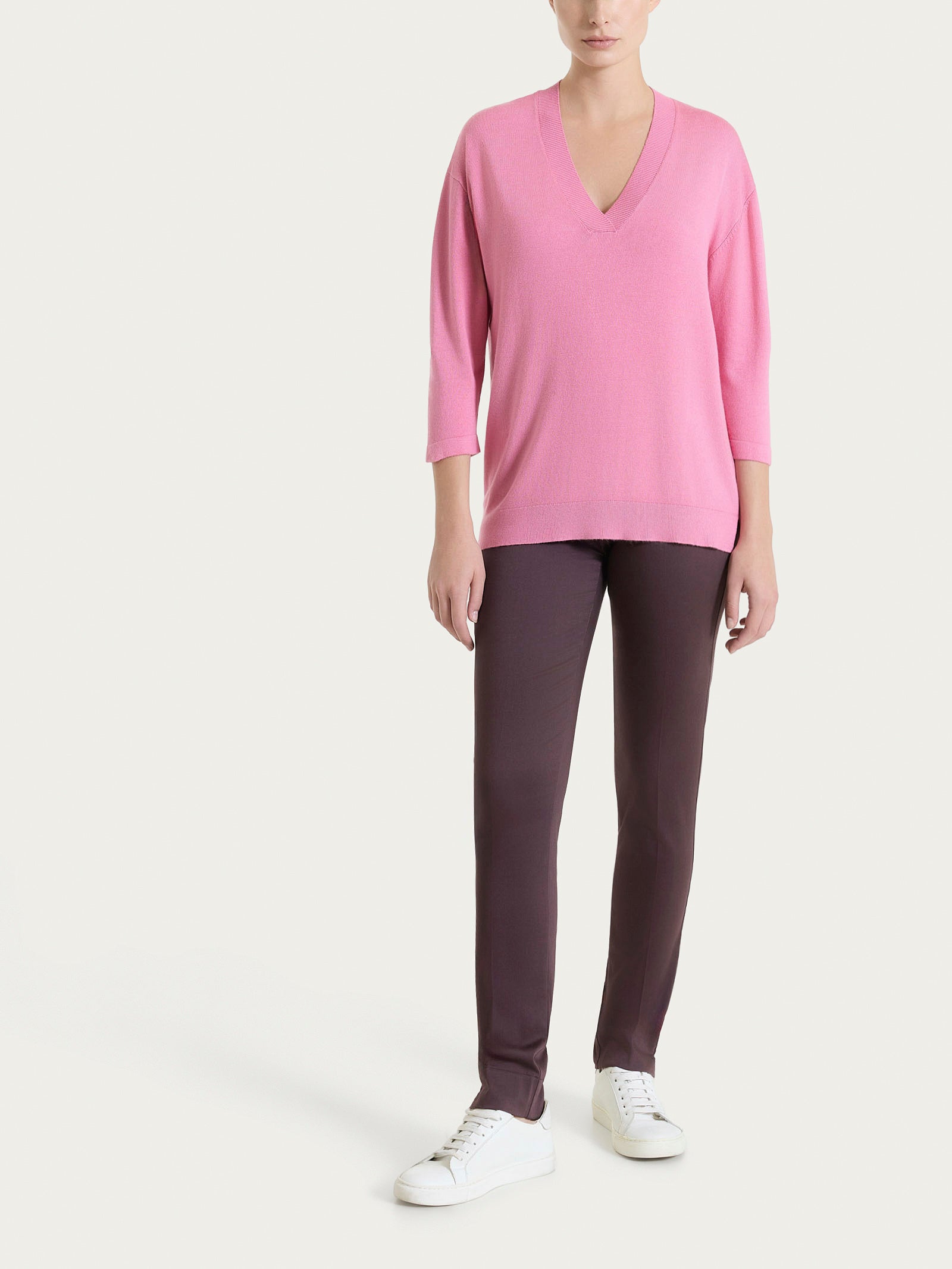 Ragno Summertime Maglia Scollo V Rosa Manica 3/4