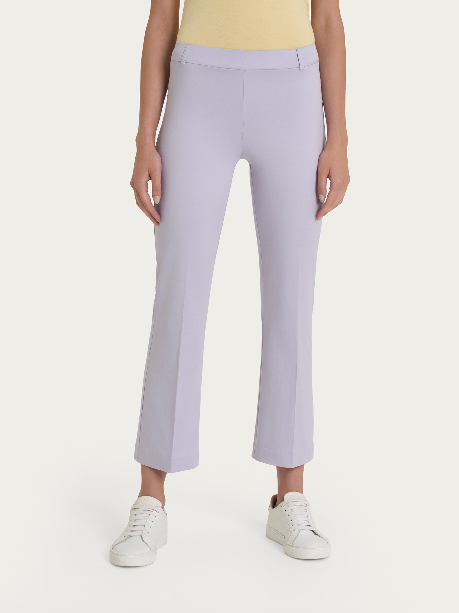 Ragno Satin Power pantalone flare thistle cropped alla caviglia