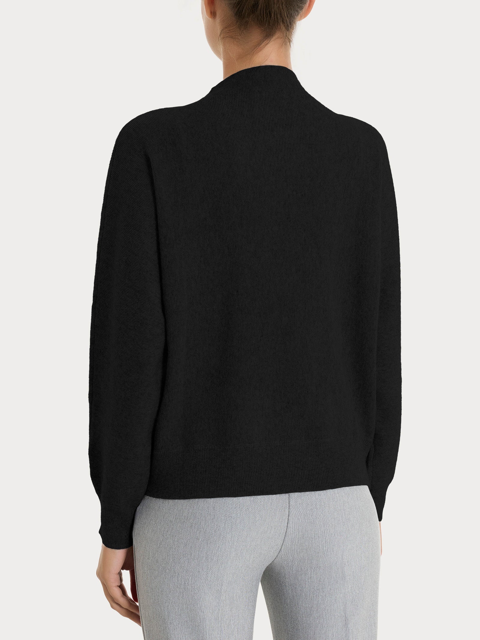Ragno Natural Soft Lupetto Maglia Nero Punto Links Calda