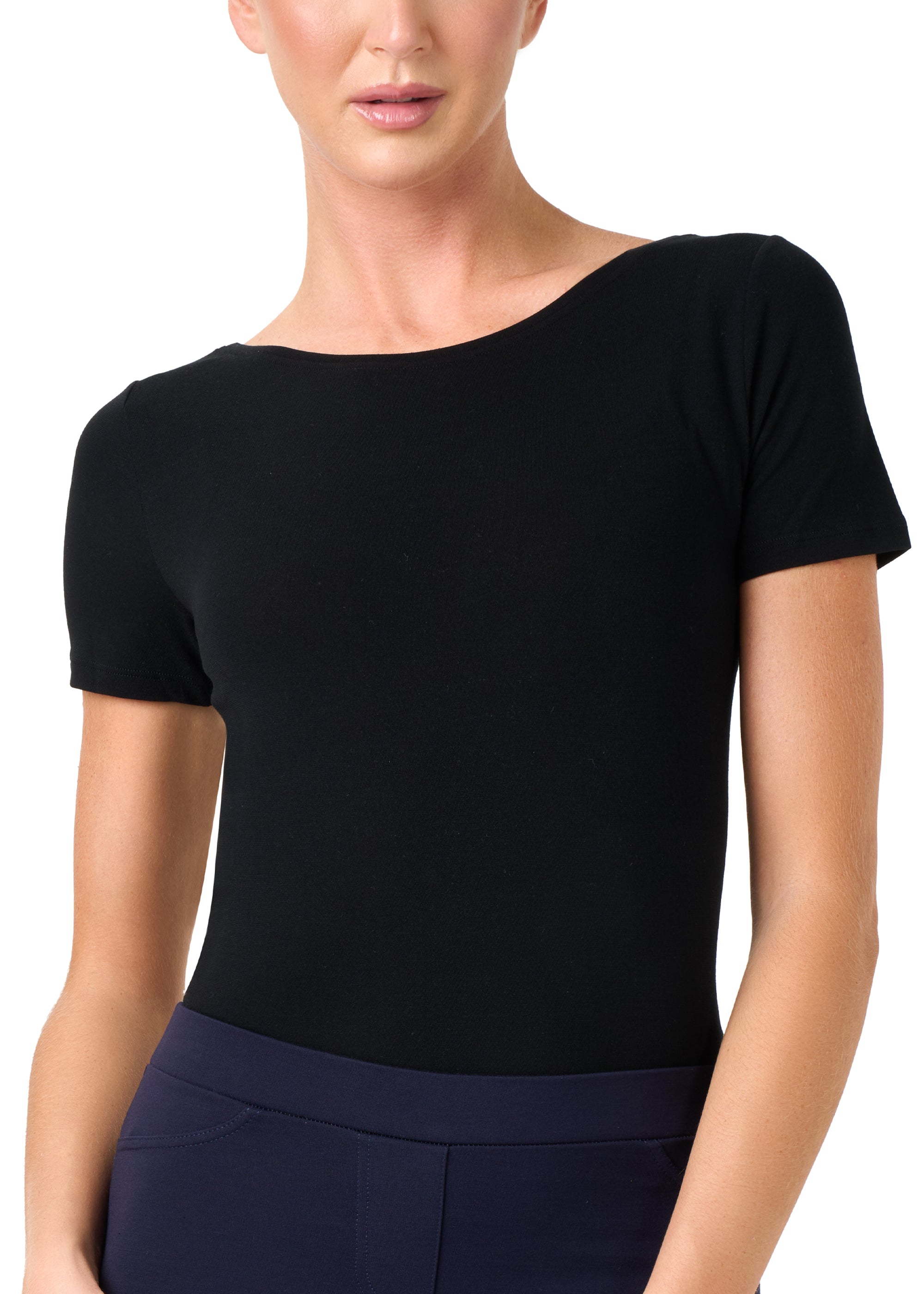 Philippe Matignon Leger maglia scollo barchetta seta modal S/M