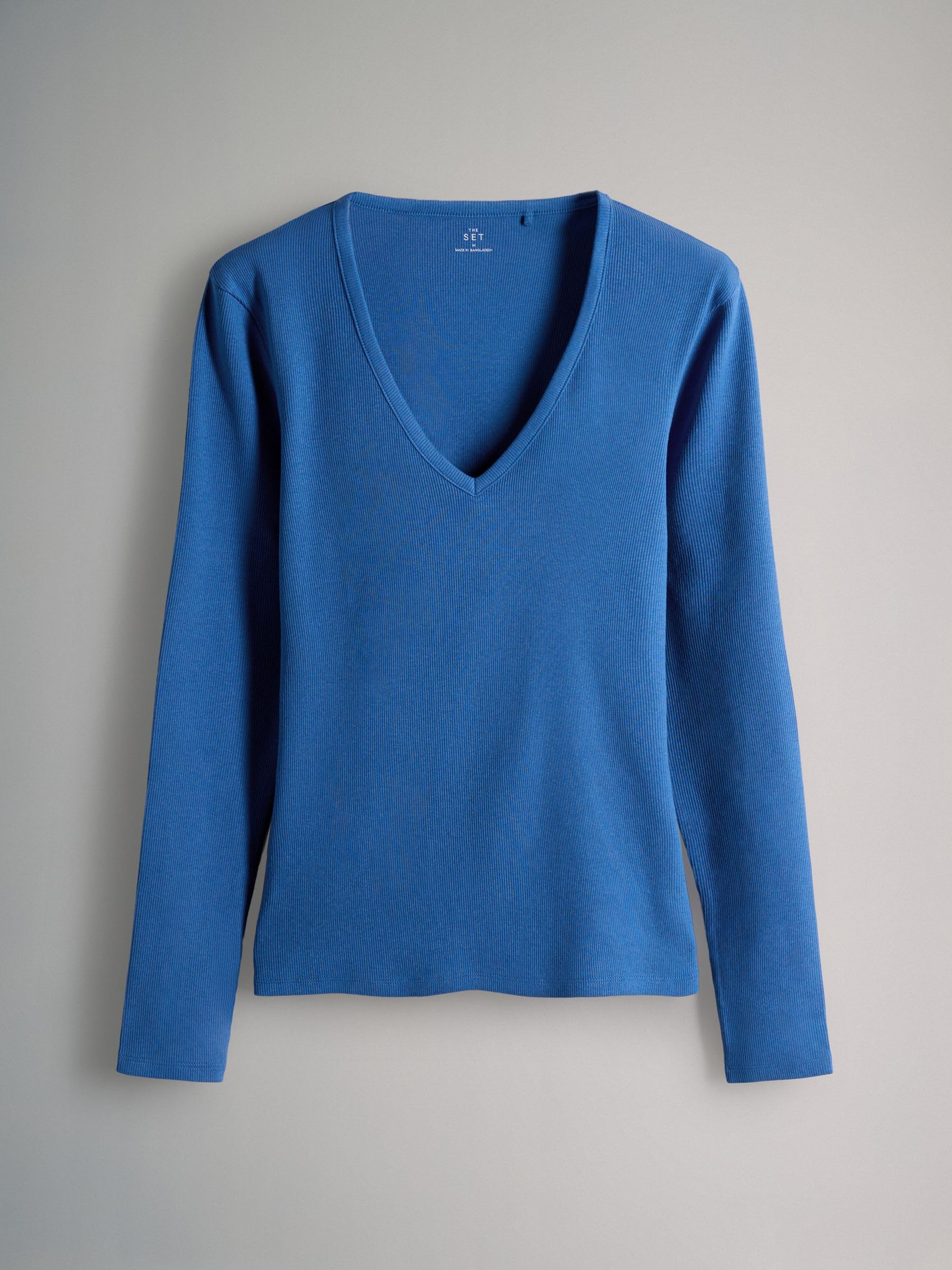 Geo Next The Set maglietta coste donna 4 pezzi scollo a V maniche