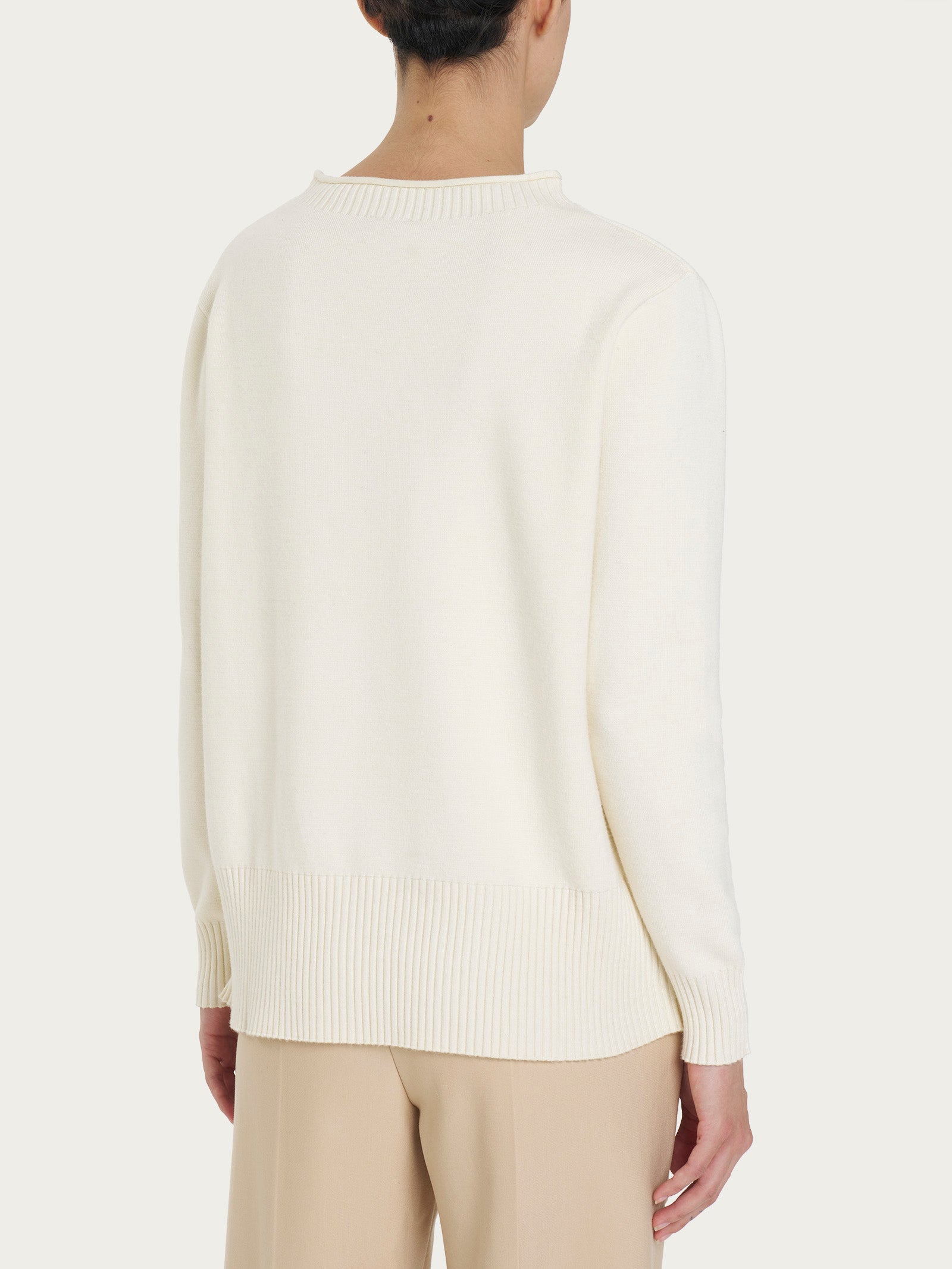 Ragno Super Soft Girocollo maglia viscosa avorio