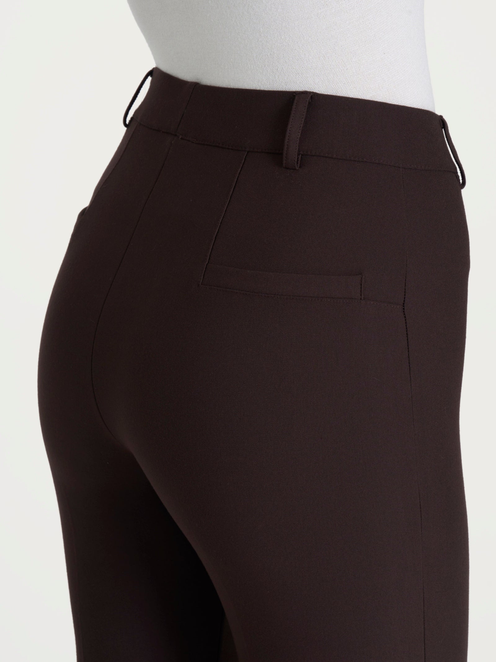 Ragno Compact pantalone flare donna caviglia chocolate
