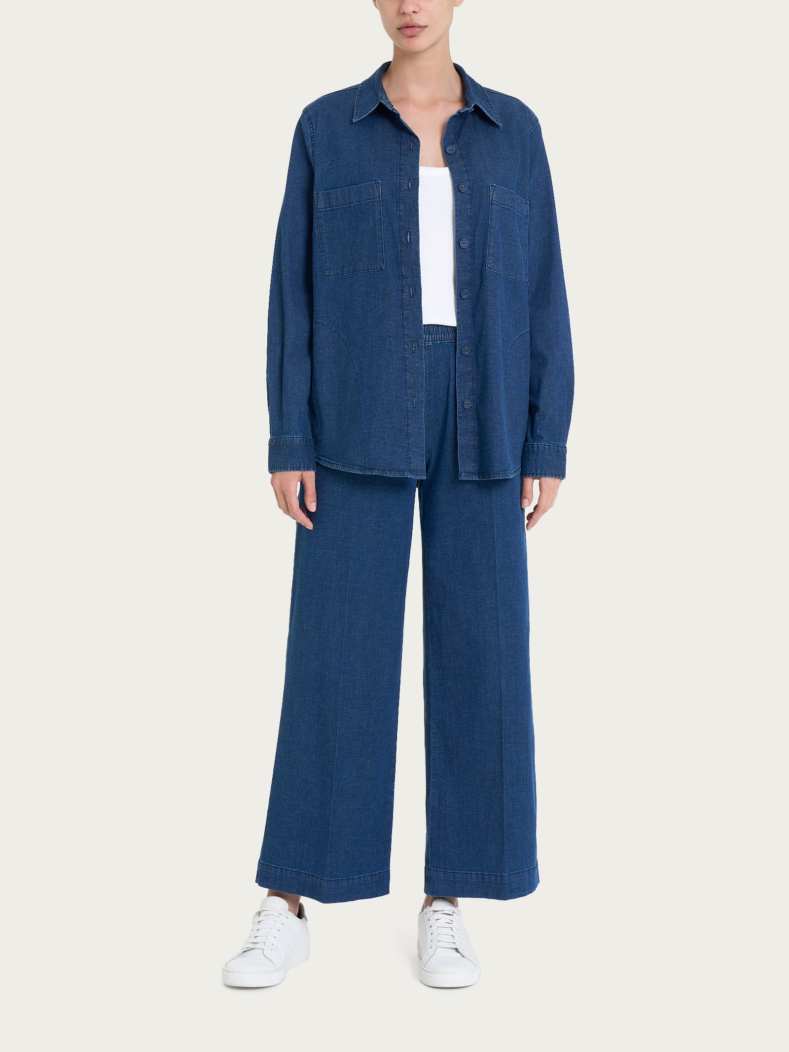 Ragno Super Light Denim Shacket camicia indigo leggera