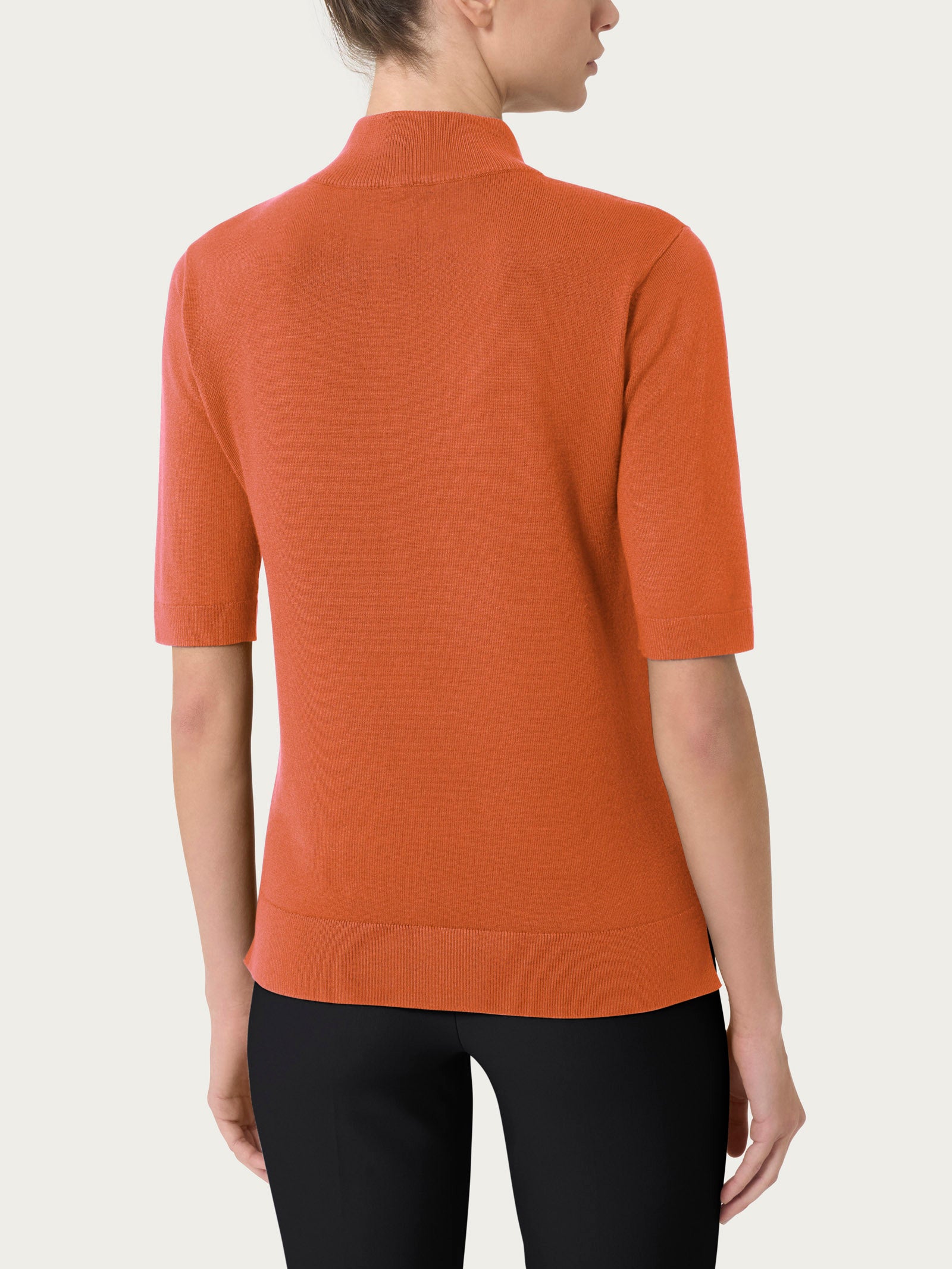 Ragno Four Seasons Lupetto manica corta maglia Rust misto viscosa