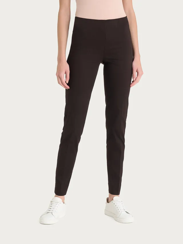 Ragno Satin Power pantaloni sigaretta Chocolate con spacco