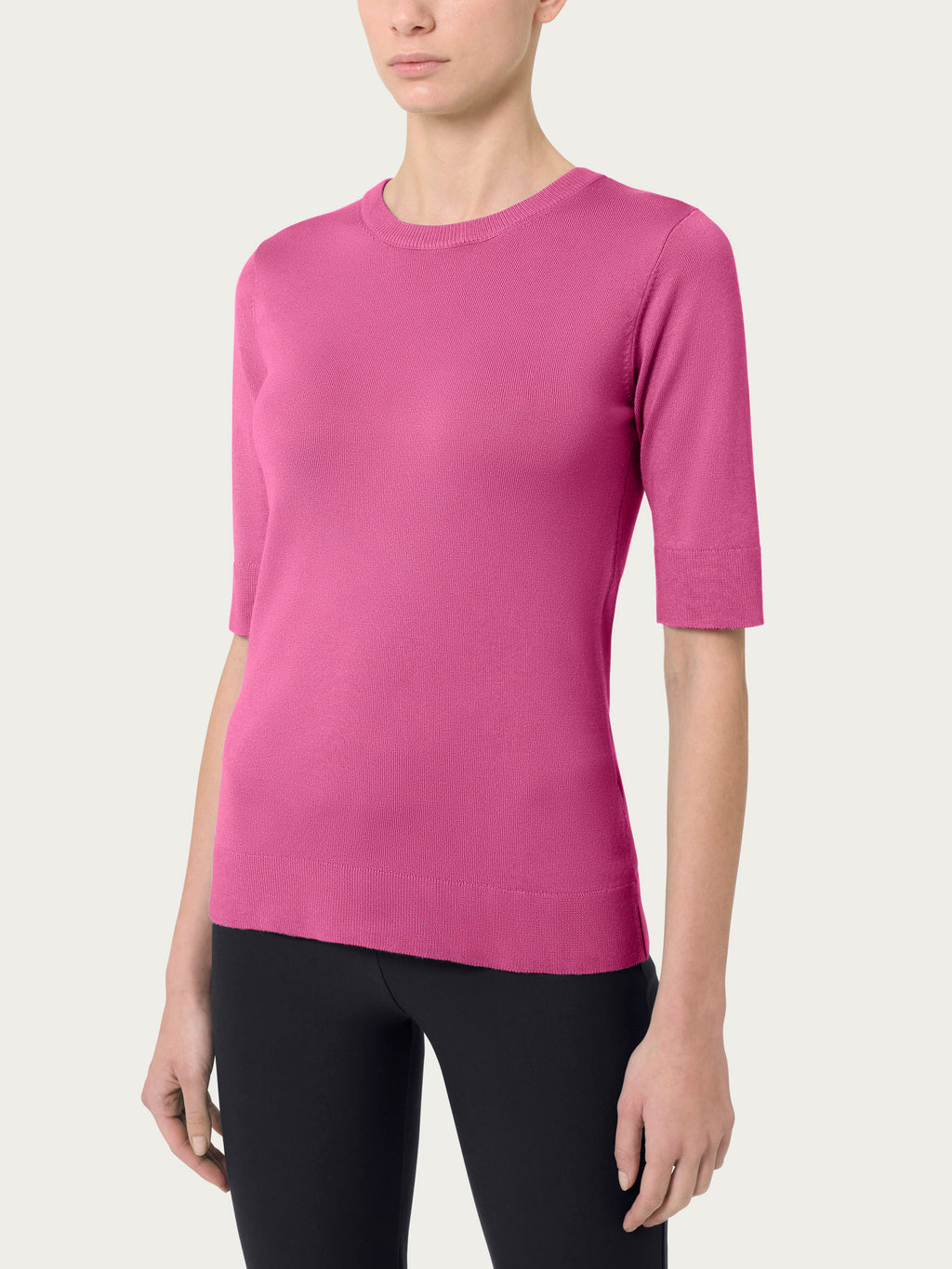 Ragno Four Seasons Maglia Girocollo Manica Corta viscosa Red Violet