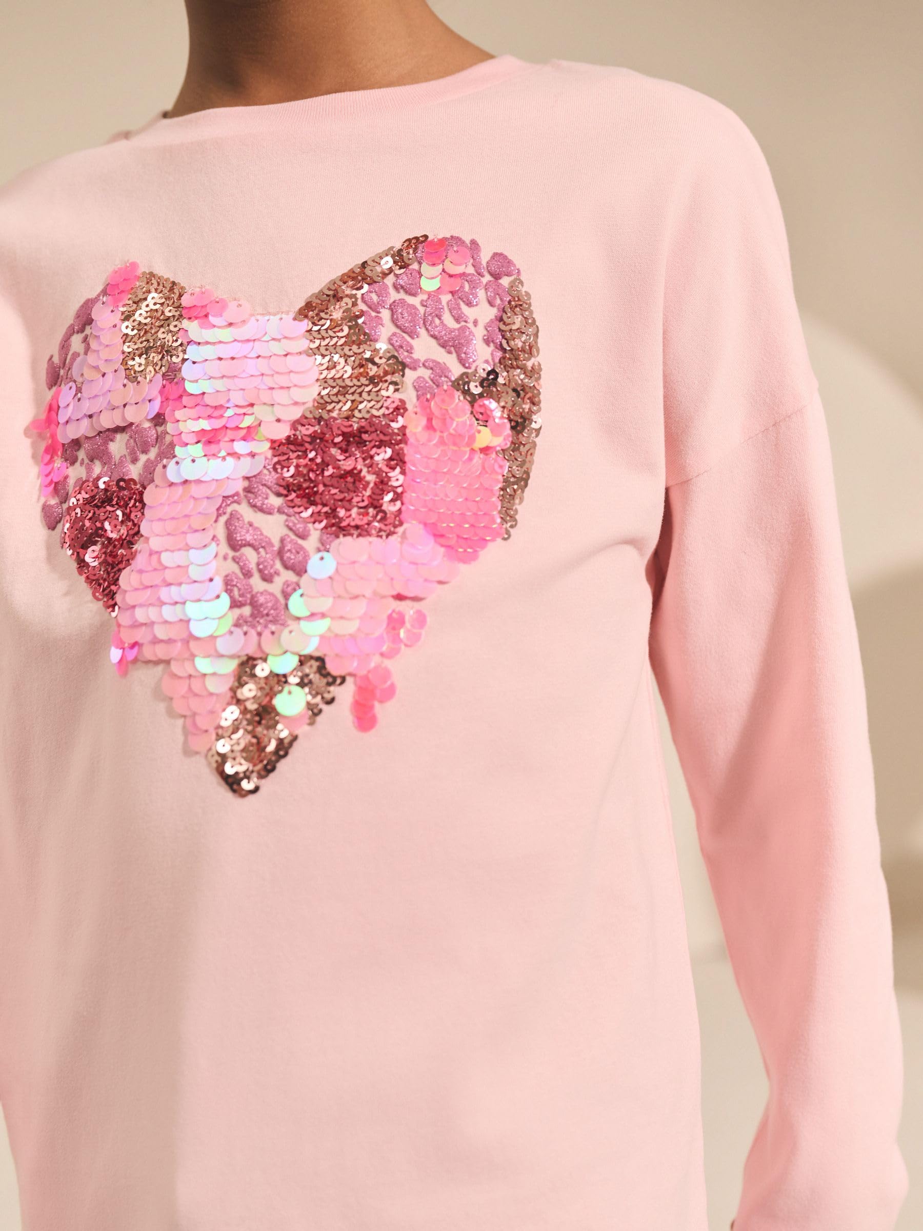 Next top paillettes bambina maniche 3/4
