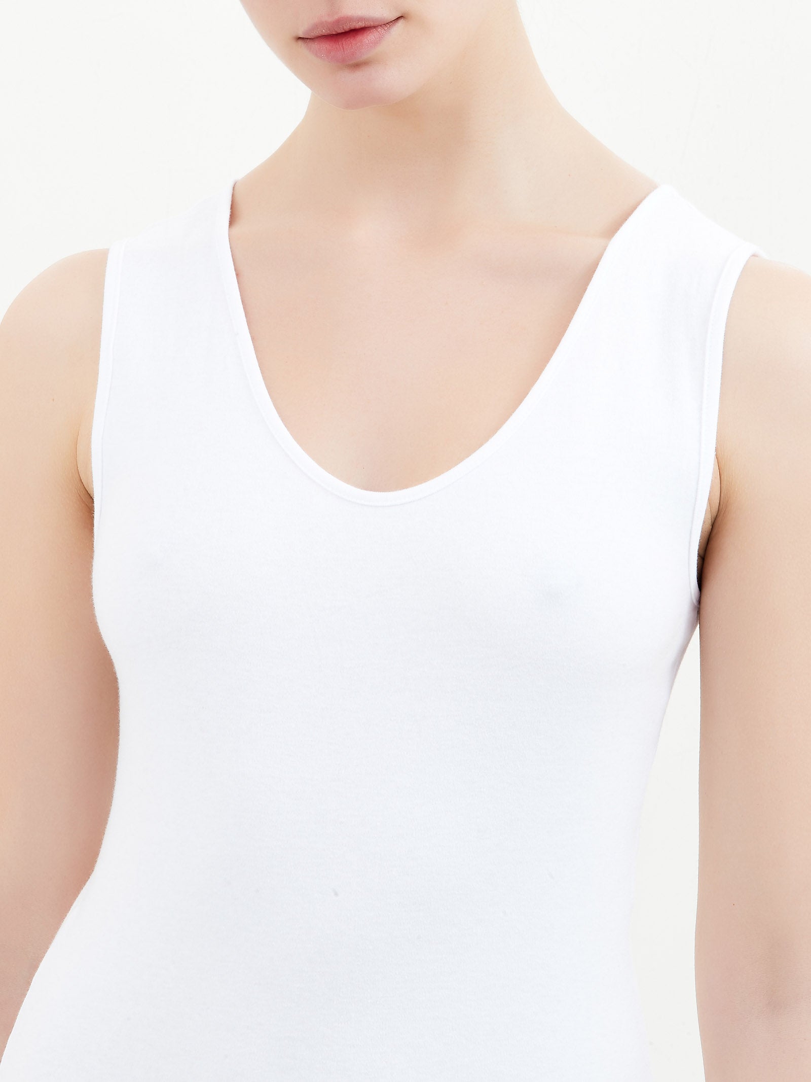 Ragno Caldo Cotone Canottiera Spalla Larga White Cotone