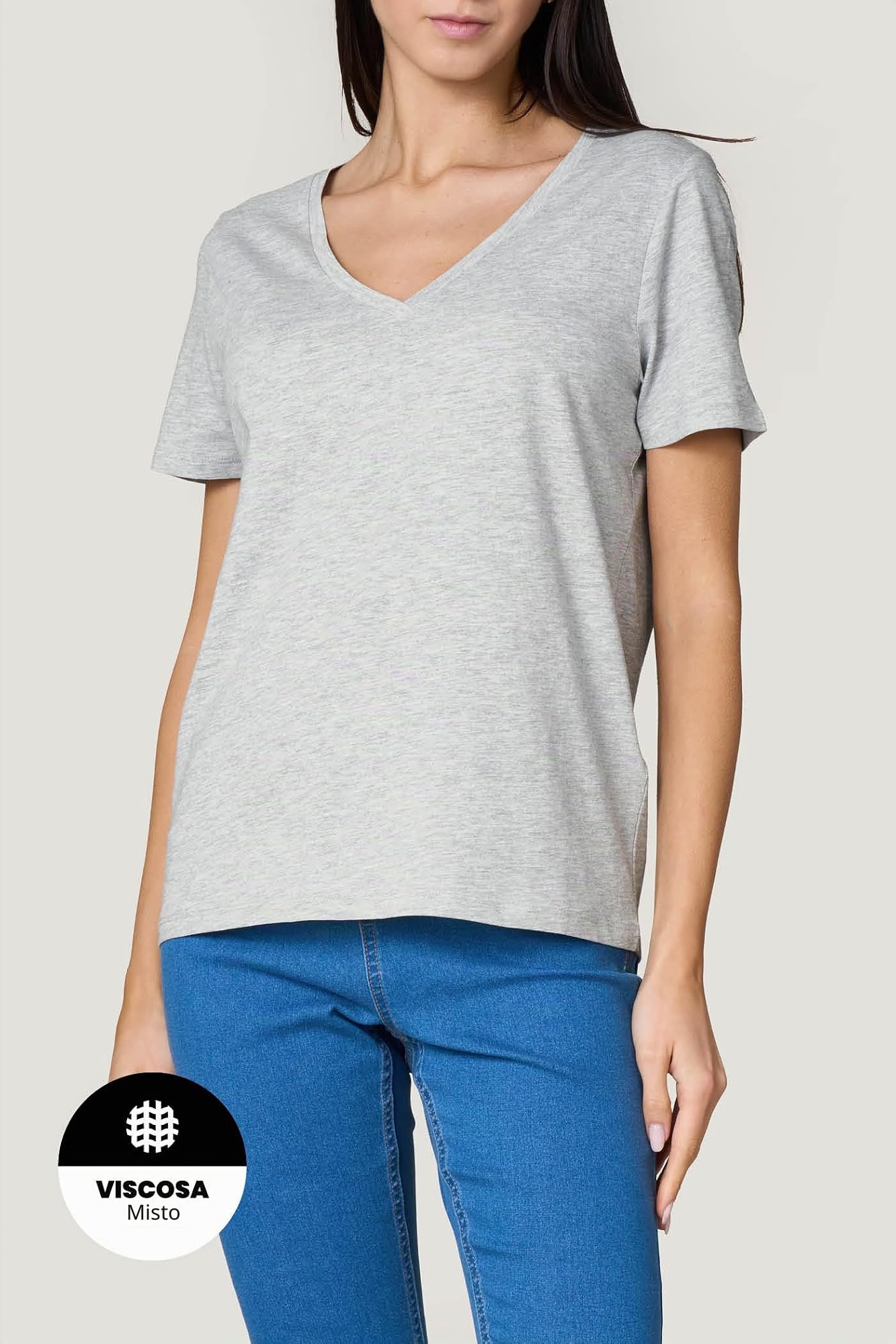 Goldenpoint T-shirt scollo a V cotone maniche corte