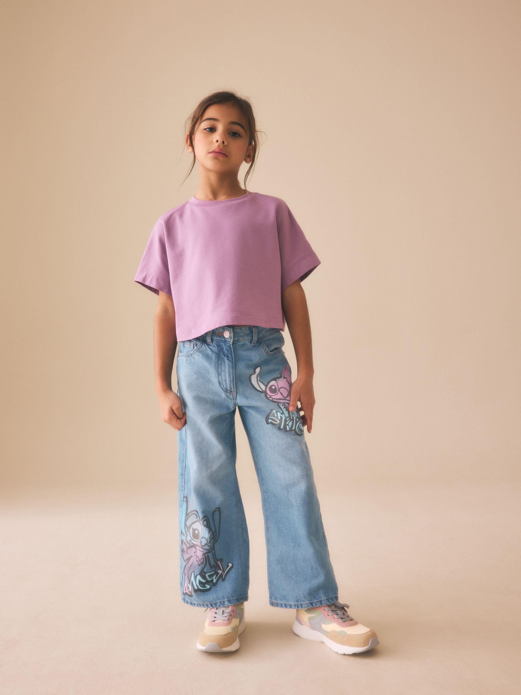 Next Jeans Lilo & Stitch Bimba in Denim