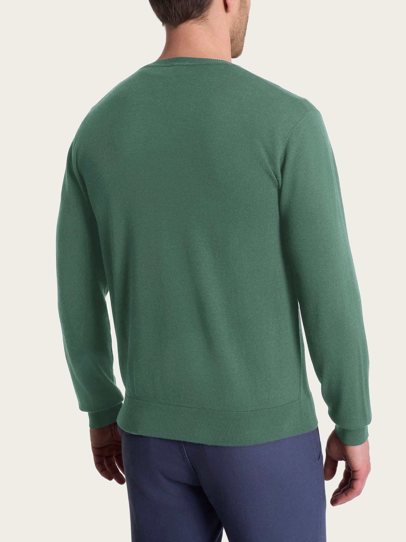 Ragno Merino Soft Pull Scollo V Lana Dark Forest