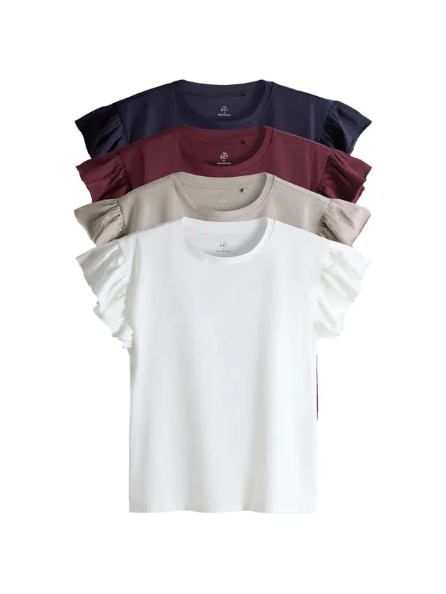 Geo Next The Set magliette volant donna 4 pezzi manica corta