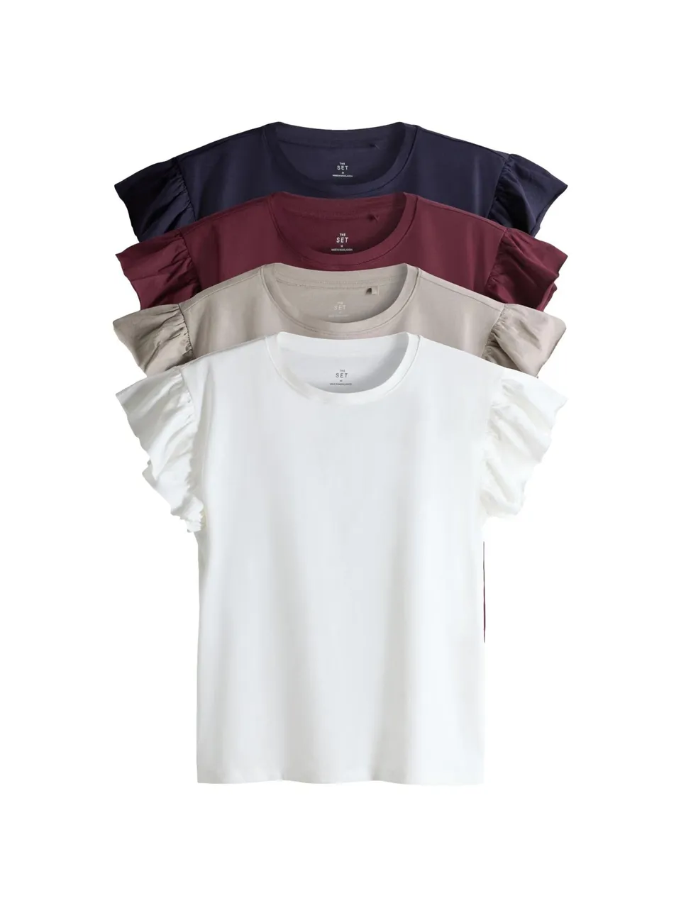 Geo Next The Set magliette volant donna 4 pezzi manica corta