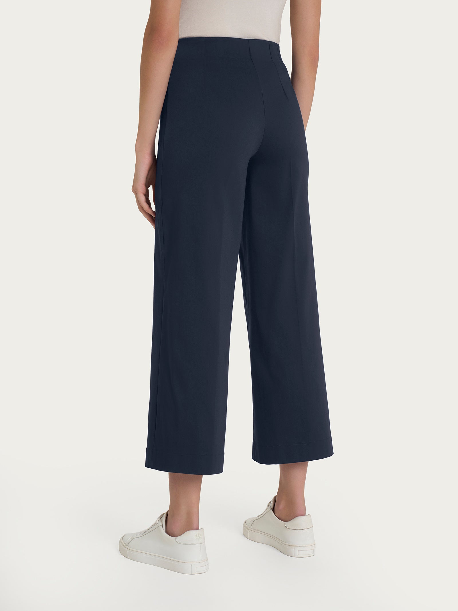 Ragno Satin Power Pantalone Ampio Bleu Cropped Cotone
