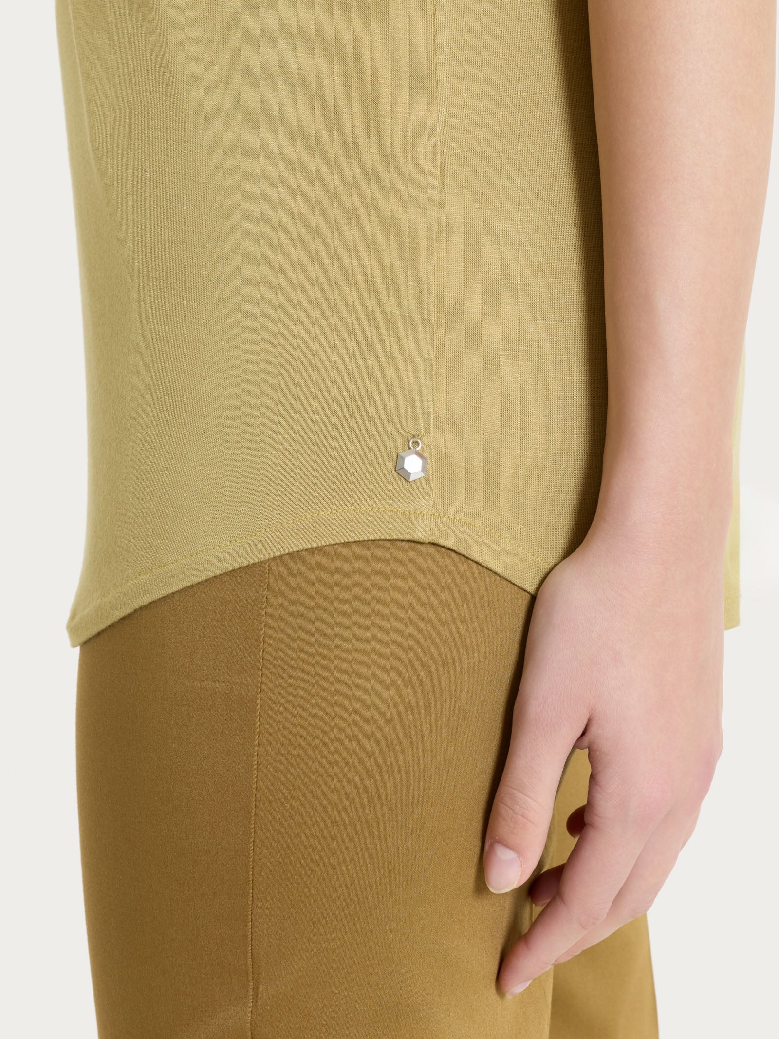 Ragno maglietta manica corta viscosa khaki donna
