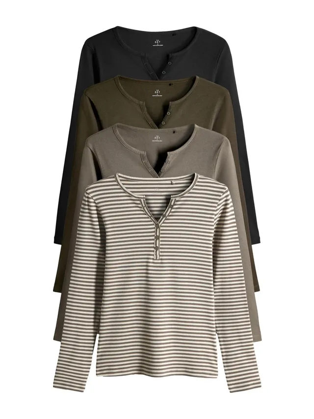 Geo Next The Set Maglia Serafino Donna 4 Pezzi Maniche Lunghe