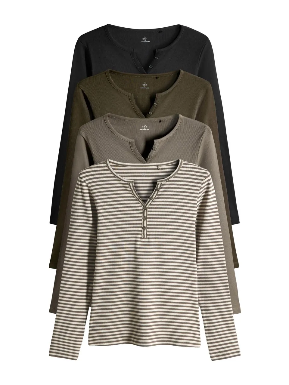 Geo Next The Set Maglia Serafino Donna 4 Pezzi Maniche Lunghe