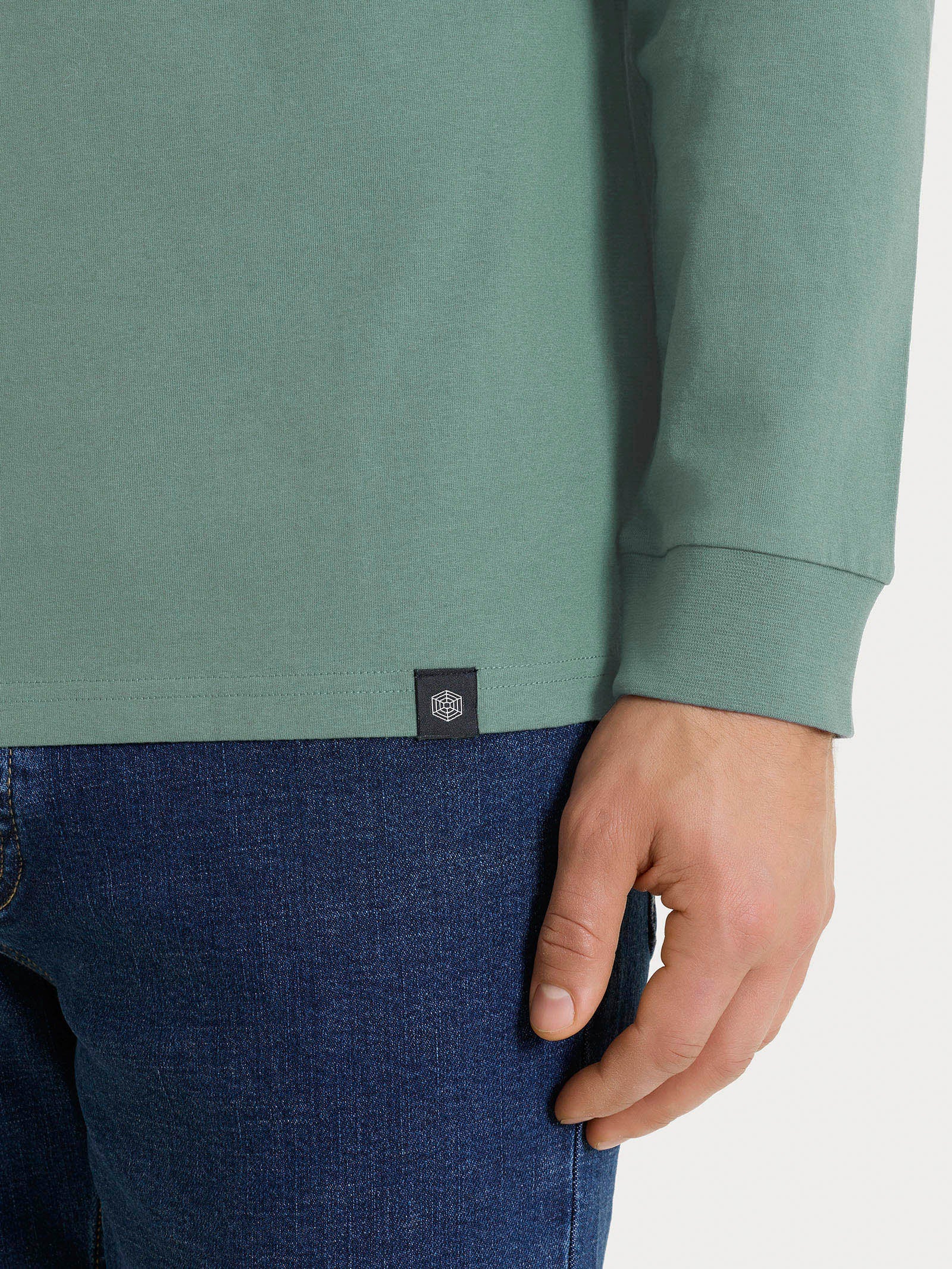 Ragno Heavy Duty Jersey Maglia Uomo Verde manica lunga
