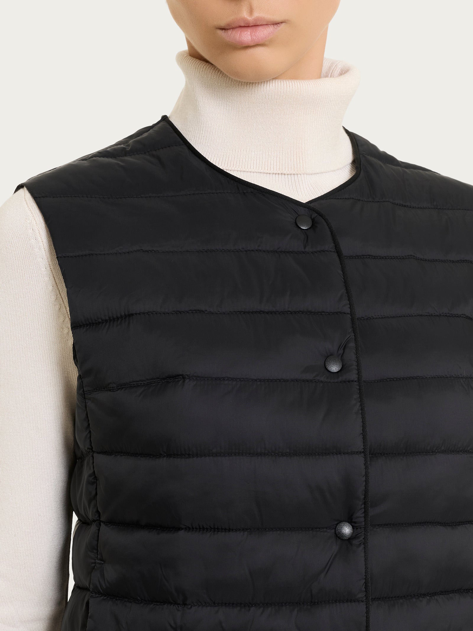 Ragno Ultralight piumino smanicato donna nero ultraleggero