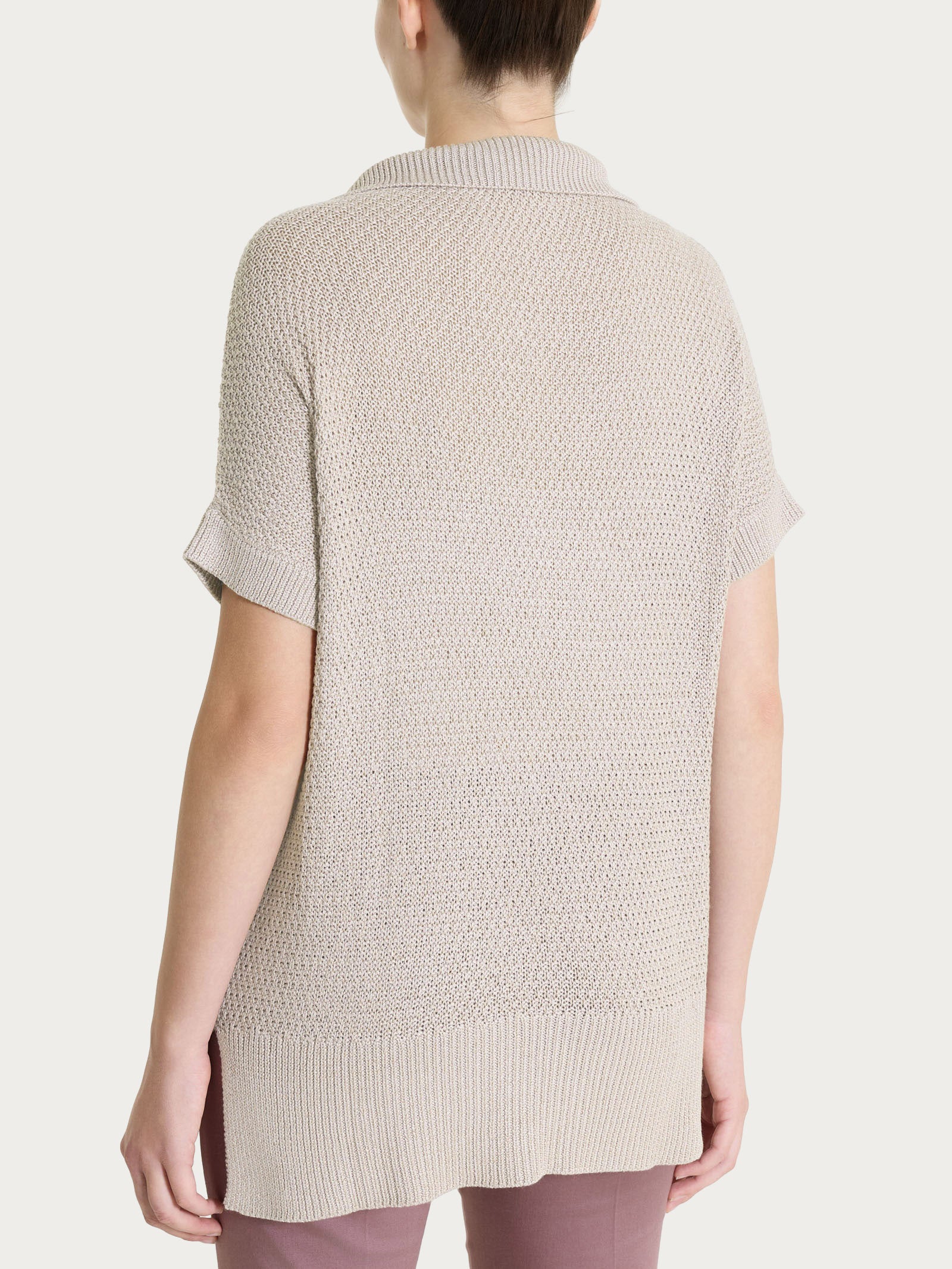 Ragno Viscosa Summer Polo lurex viscosa Crockery manica corta
