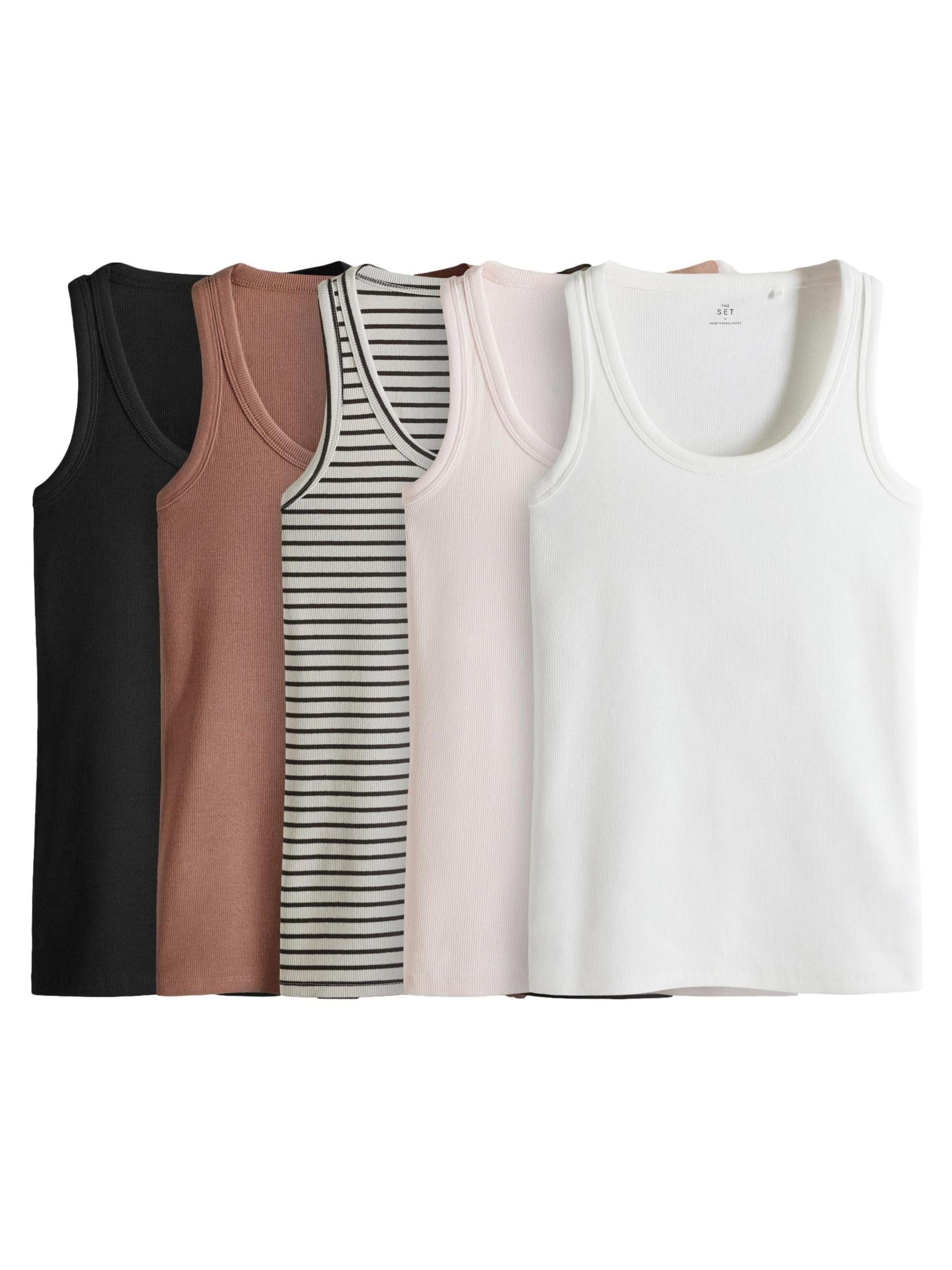 Next The Set canotte coste donna confezione 5 pezzi cotone