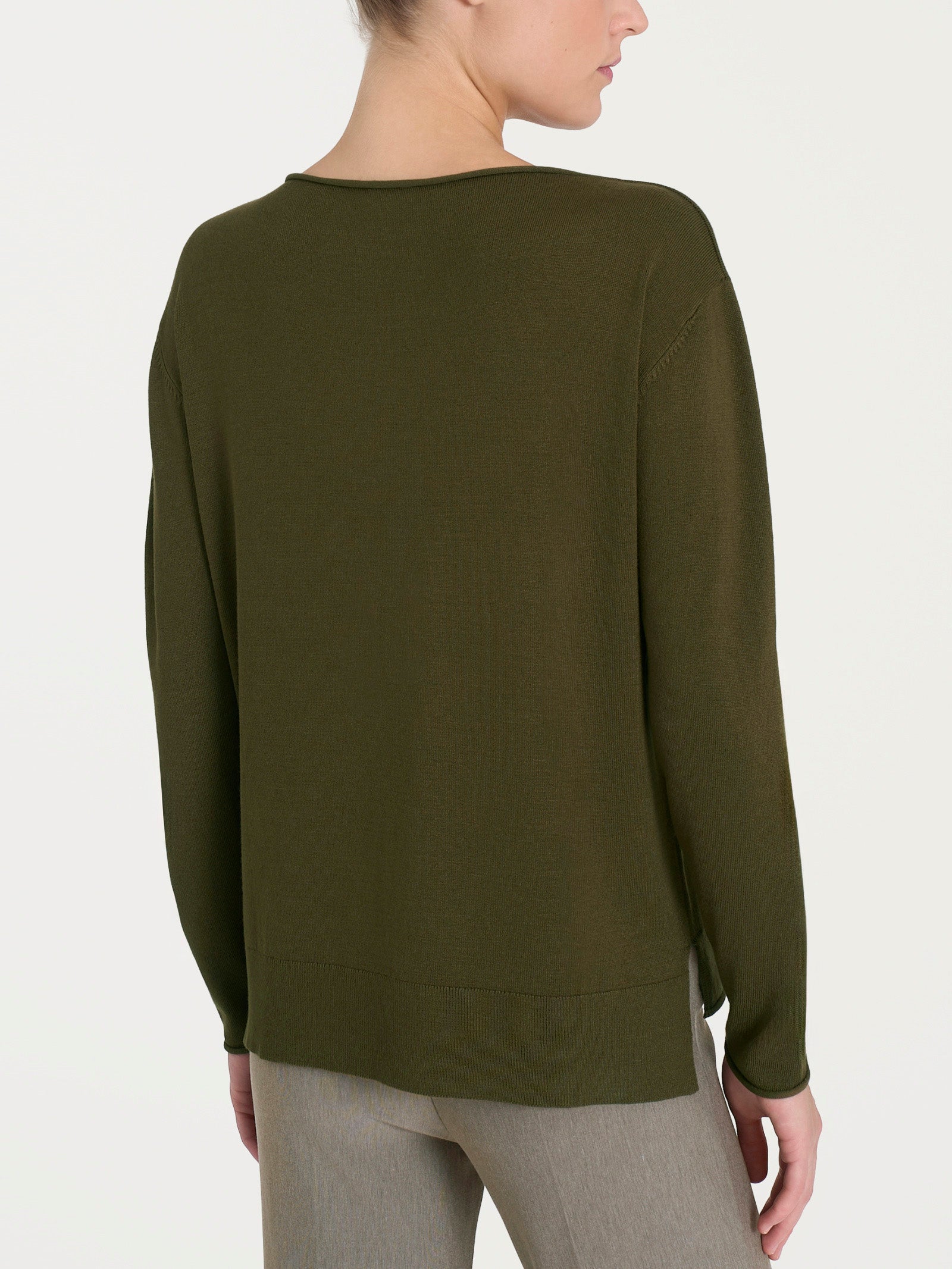 Ragno Four Seasons Maglia barchetta oliva asimmetrica
