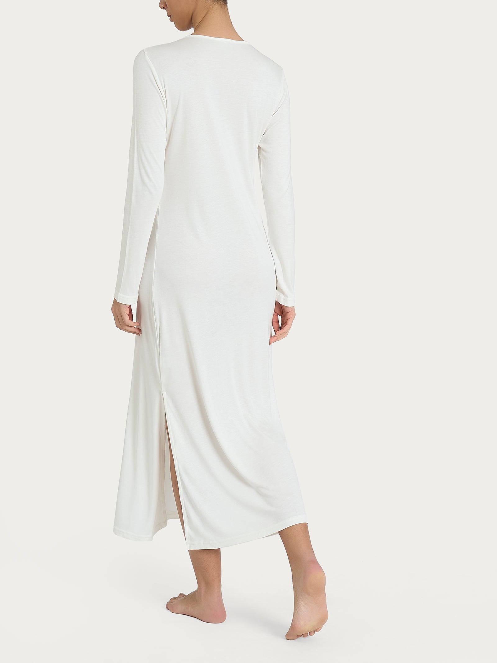 Ragno Micromodal camicia da notte lunga Avorio interlock