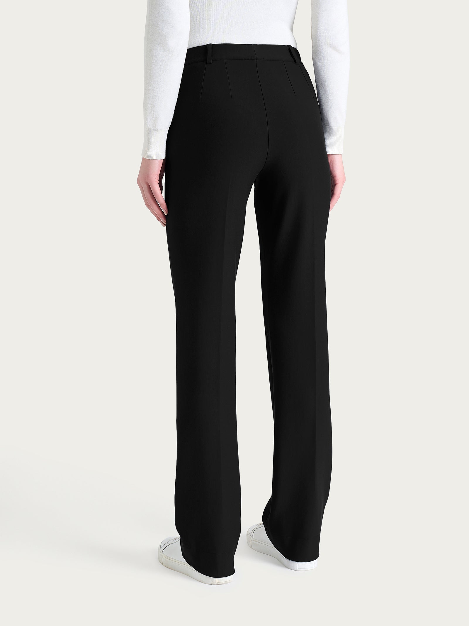 Ragno Compact pantalone ampio tasche nero gamba larga