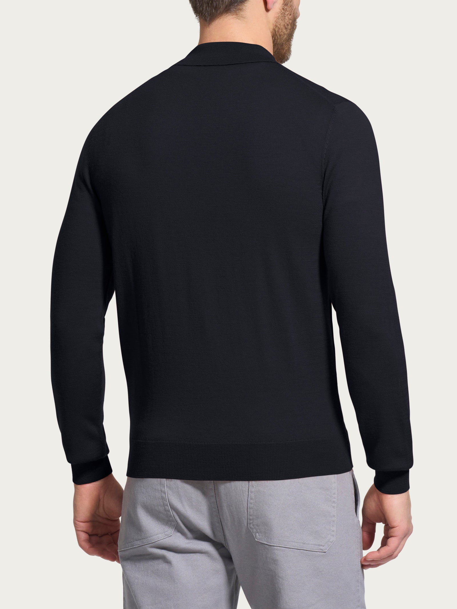 Ragno Polo Uomo Merino Soft Nero