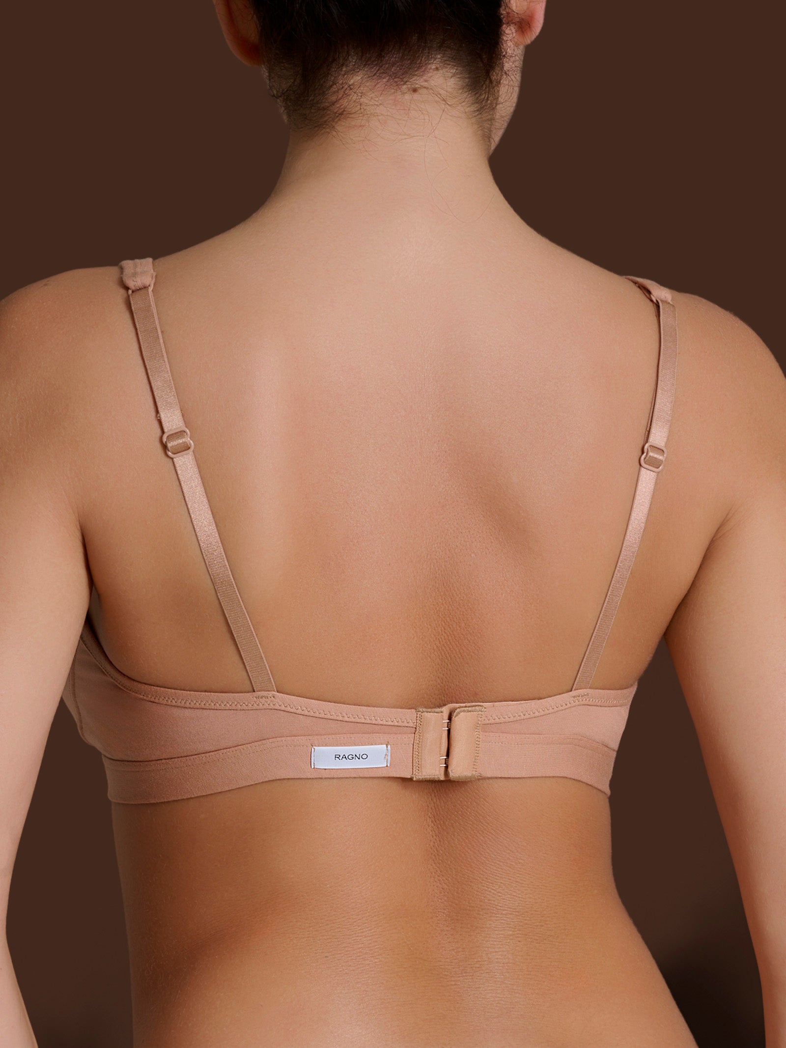 Ragno beYOUtiful Bralette reggiseno cotone Nougat