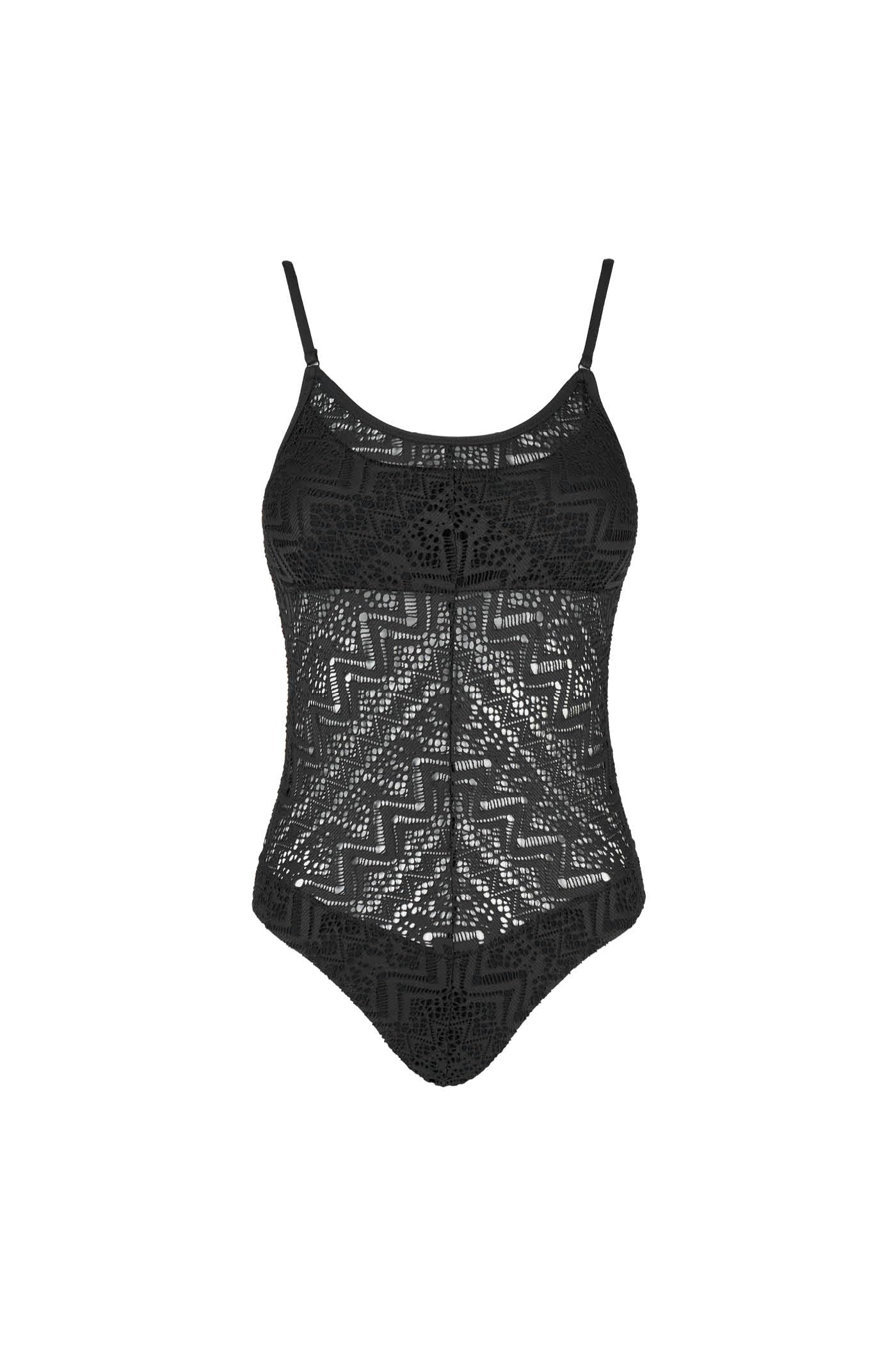 Goldenpoint Delfi costume intero fascia pizzo macramè