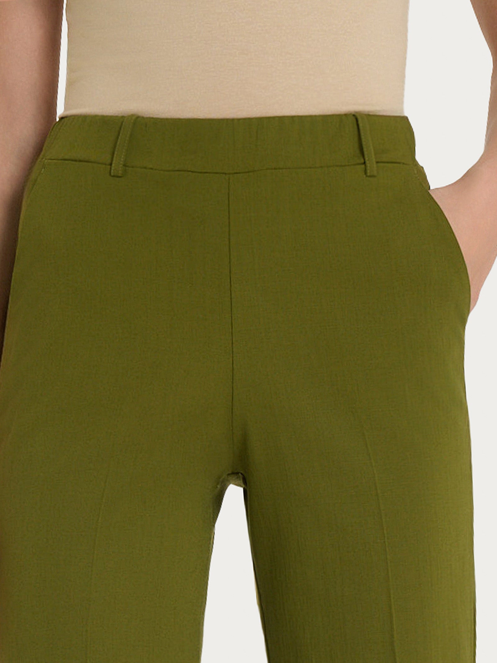Ragno Super Natural pantalone dritto con tasche Sphagnum verde