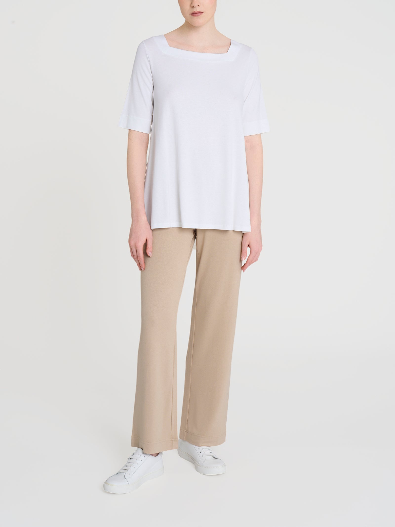 Ragno Viscosa Summer Maglietta Donna Bianco Manica 3/4 Viscosa