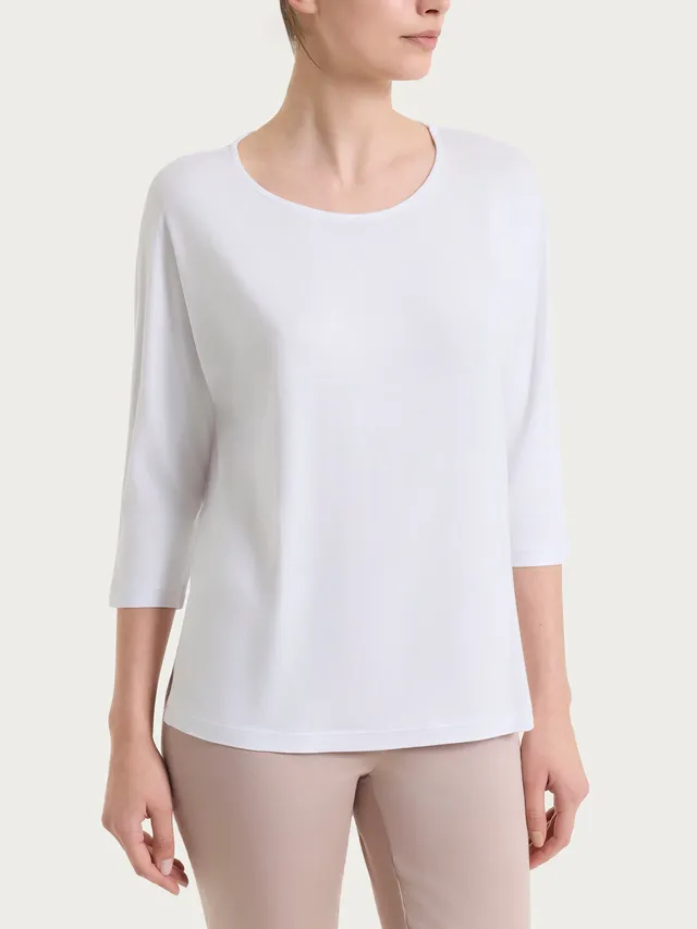 Ragno Viscosa Summer Maglietta manica 3/4 Bianco fluida