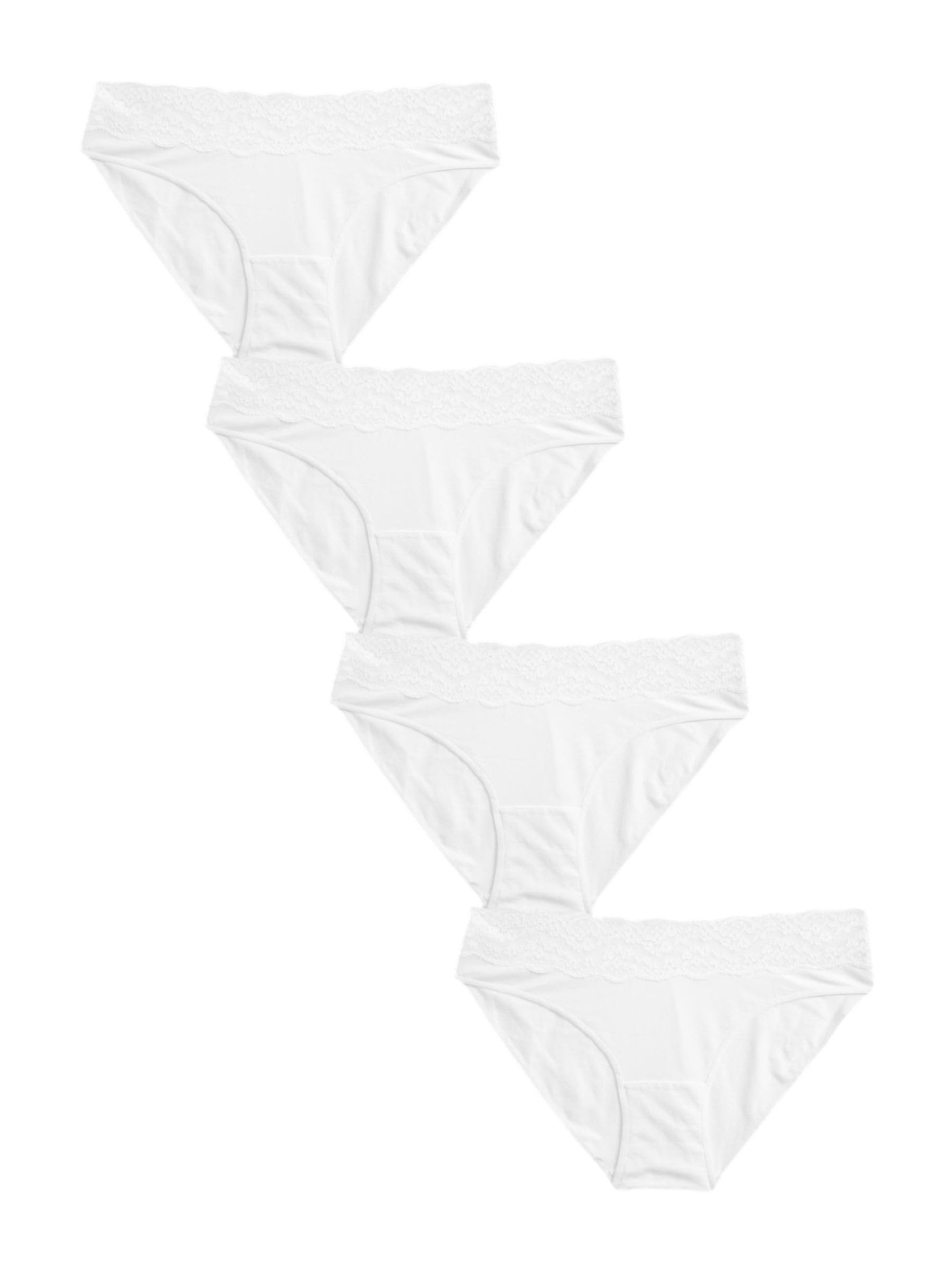 Next Slip Sgambati Donna 4 Pezzi Cotone e Pizzo