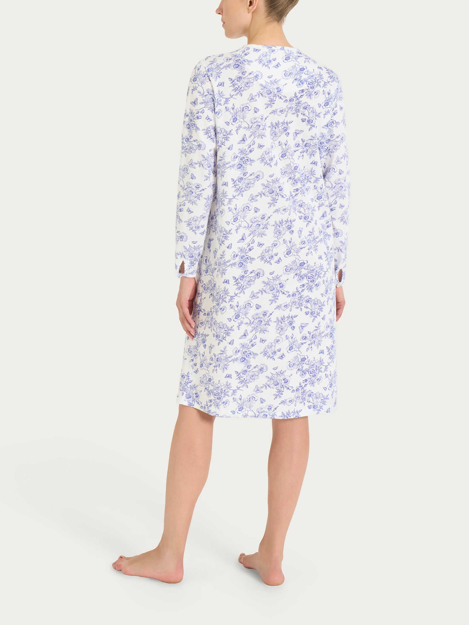 Ragno Jersey Cotone camicia notte manica lunga Fant.Bianco