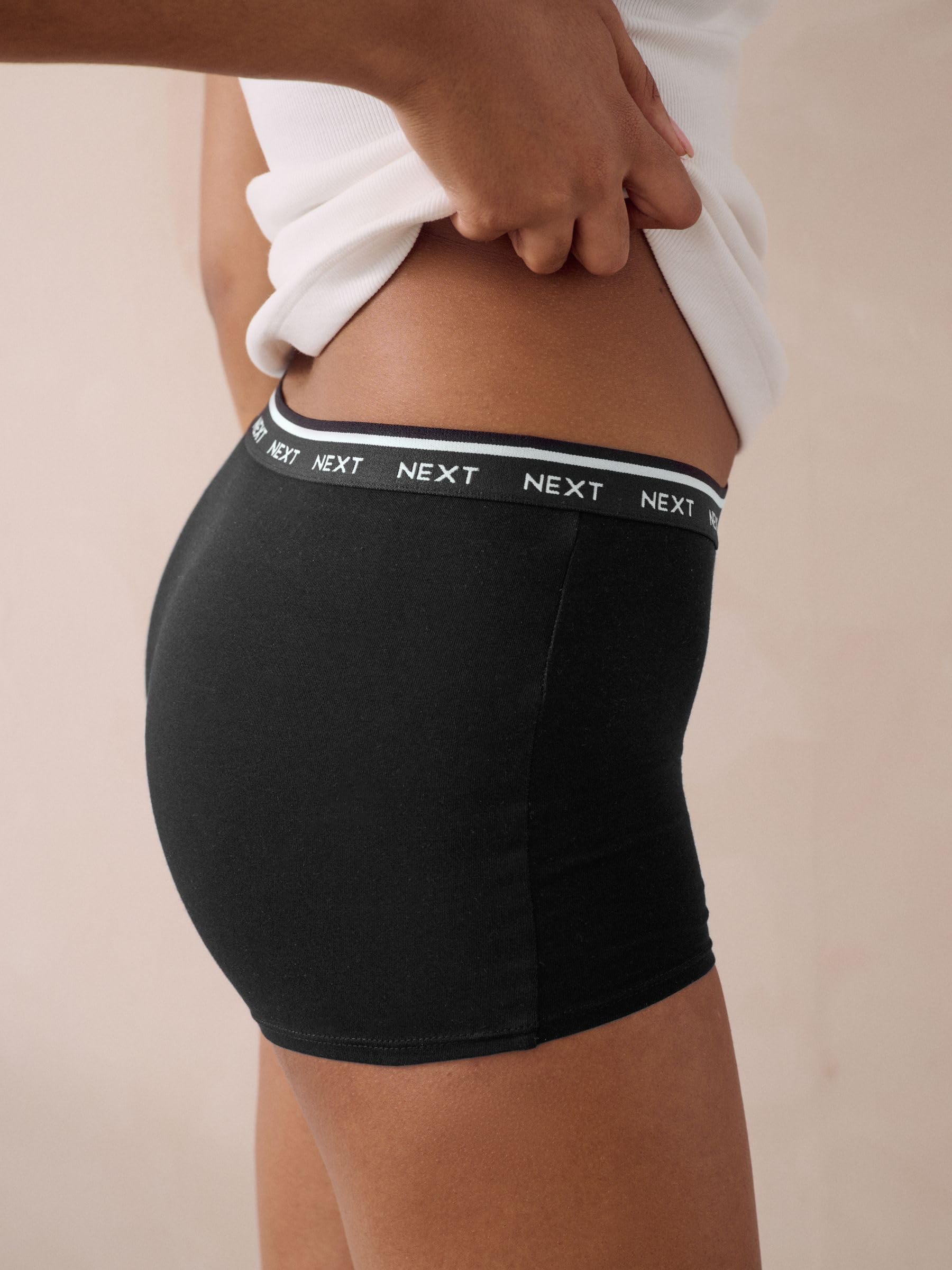 Next boxer donna slip logo neri 4 pezzi taglia 38