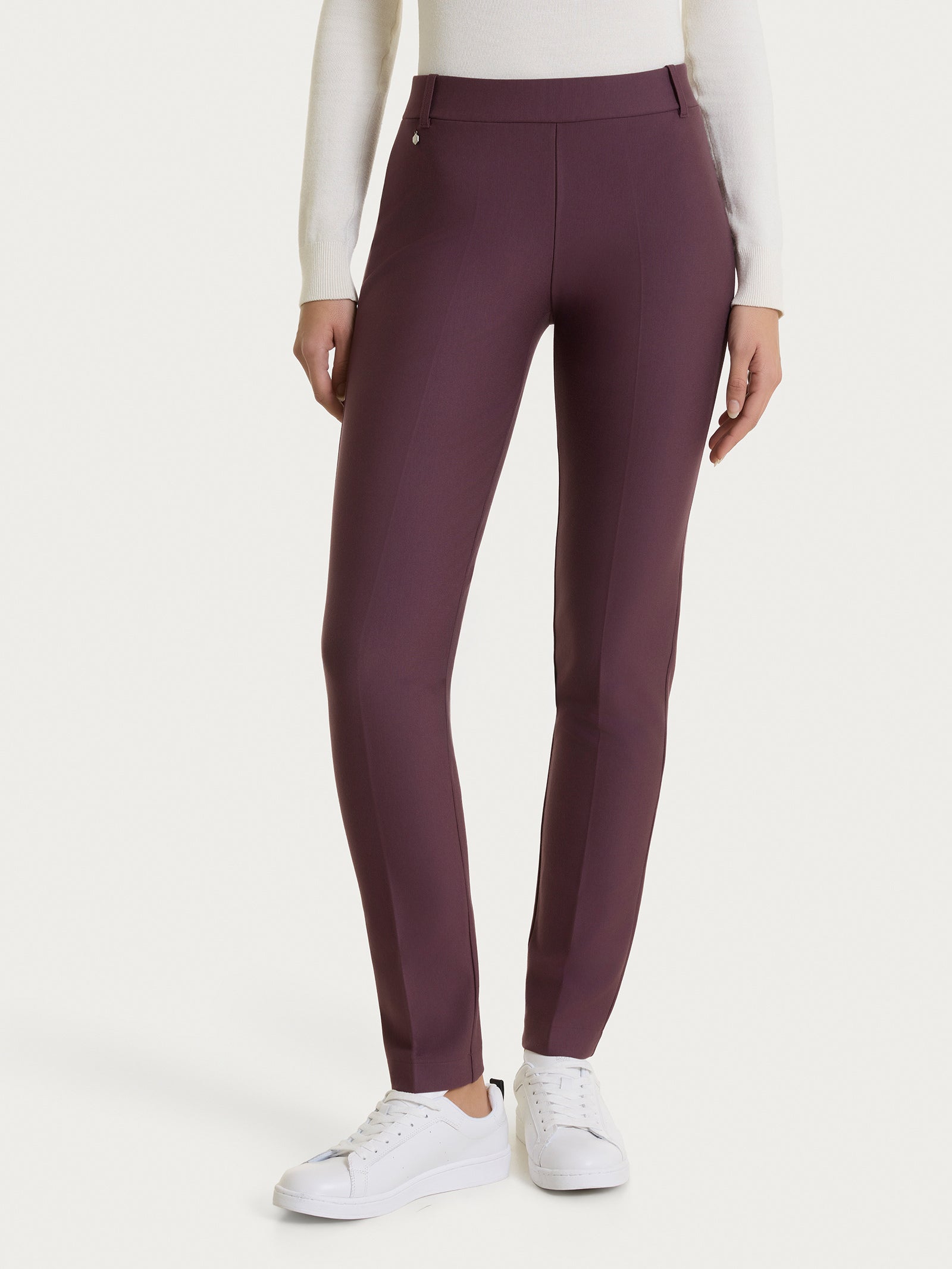 Ragno Compact Pantalone sigaretta skinny Huckleberry