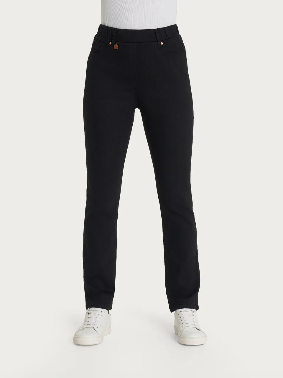 Ragno Super Denim Jeans gamba dritta Nero cotone elasticizzato
