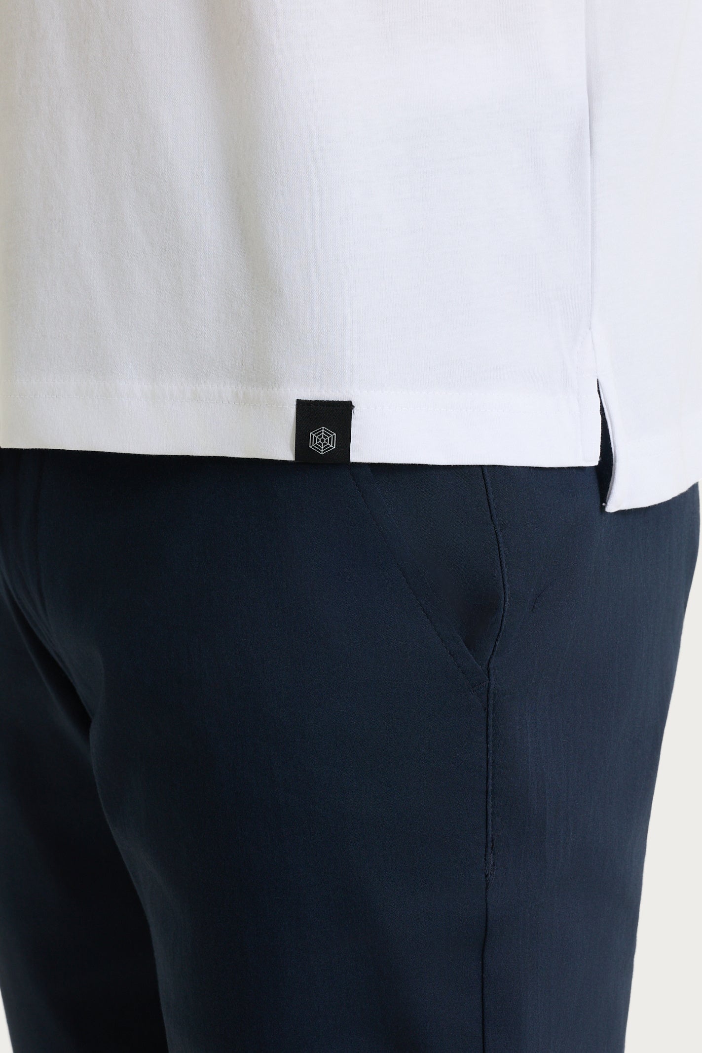 Ragno polo manica corta jersey cotone Bianco uomo mercerizzato